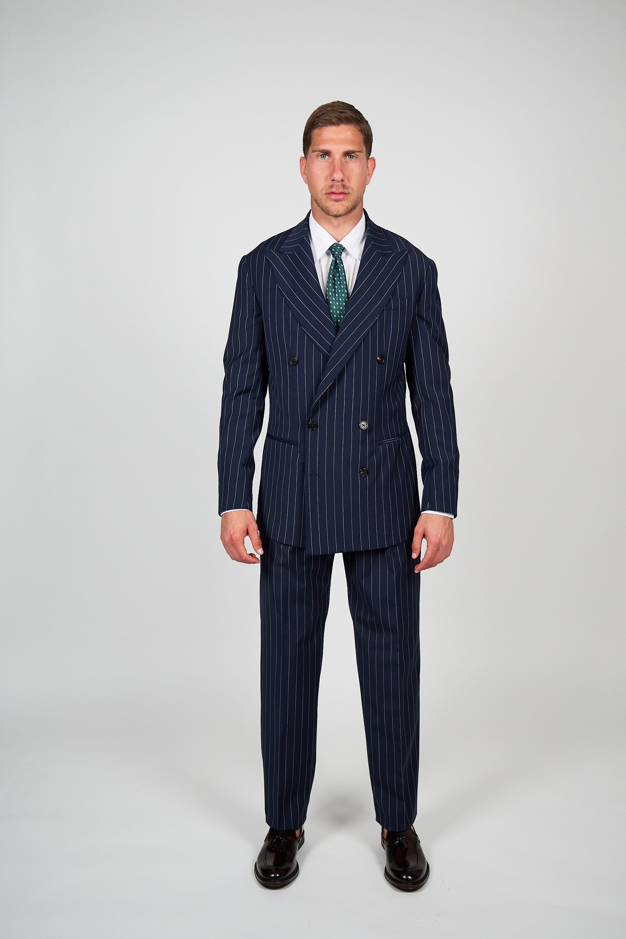 Abito Rifinito SETTANTA - Blue Gessato Ghiaccio