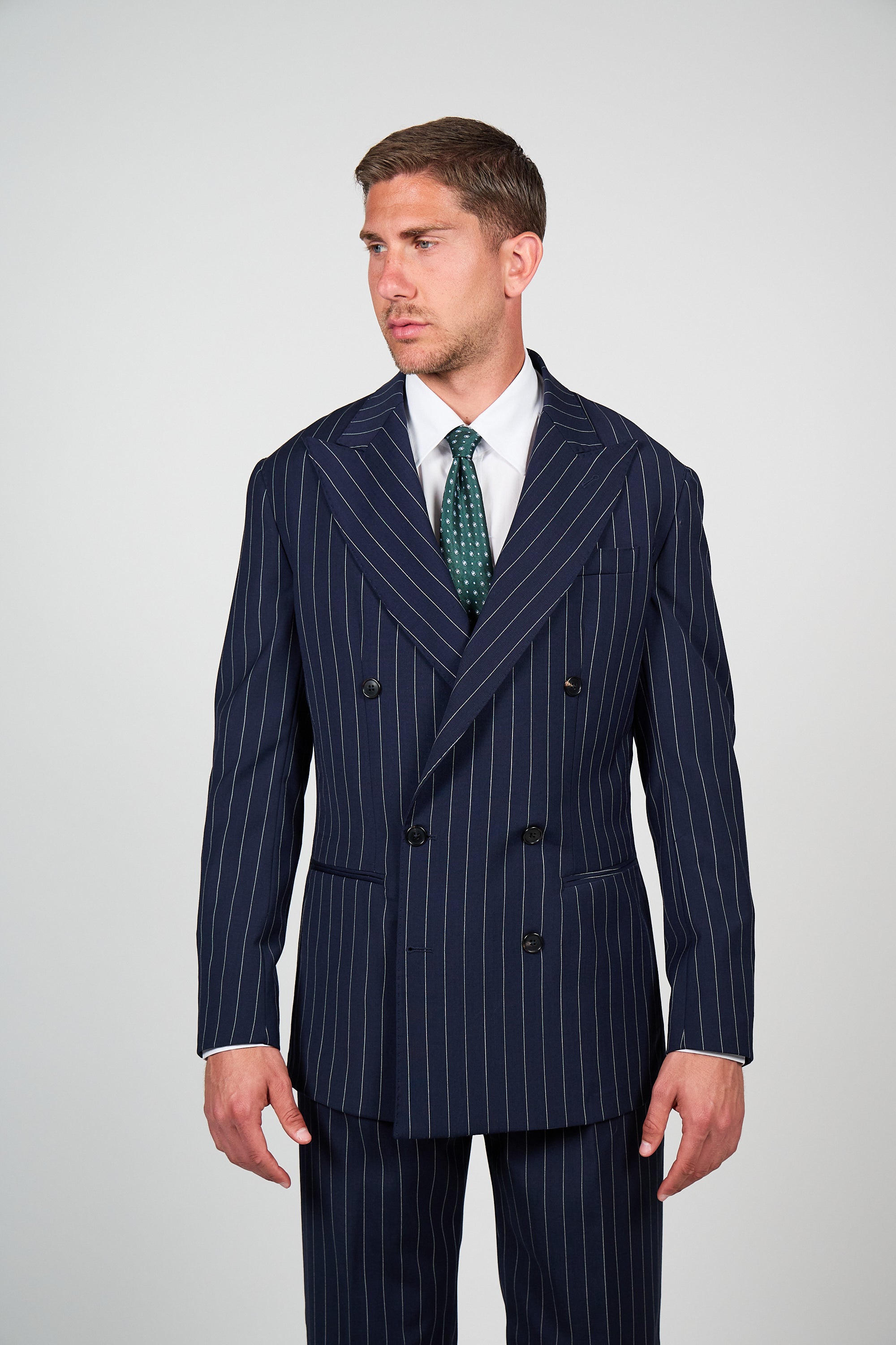 Abito Rifinito SETTANTA - Blue Gessato Ghiaccio