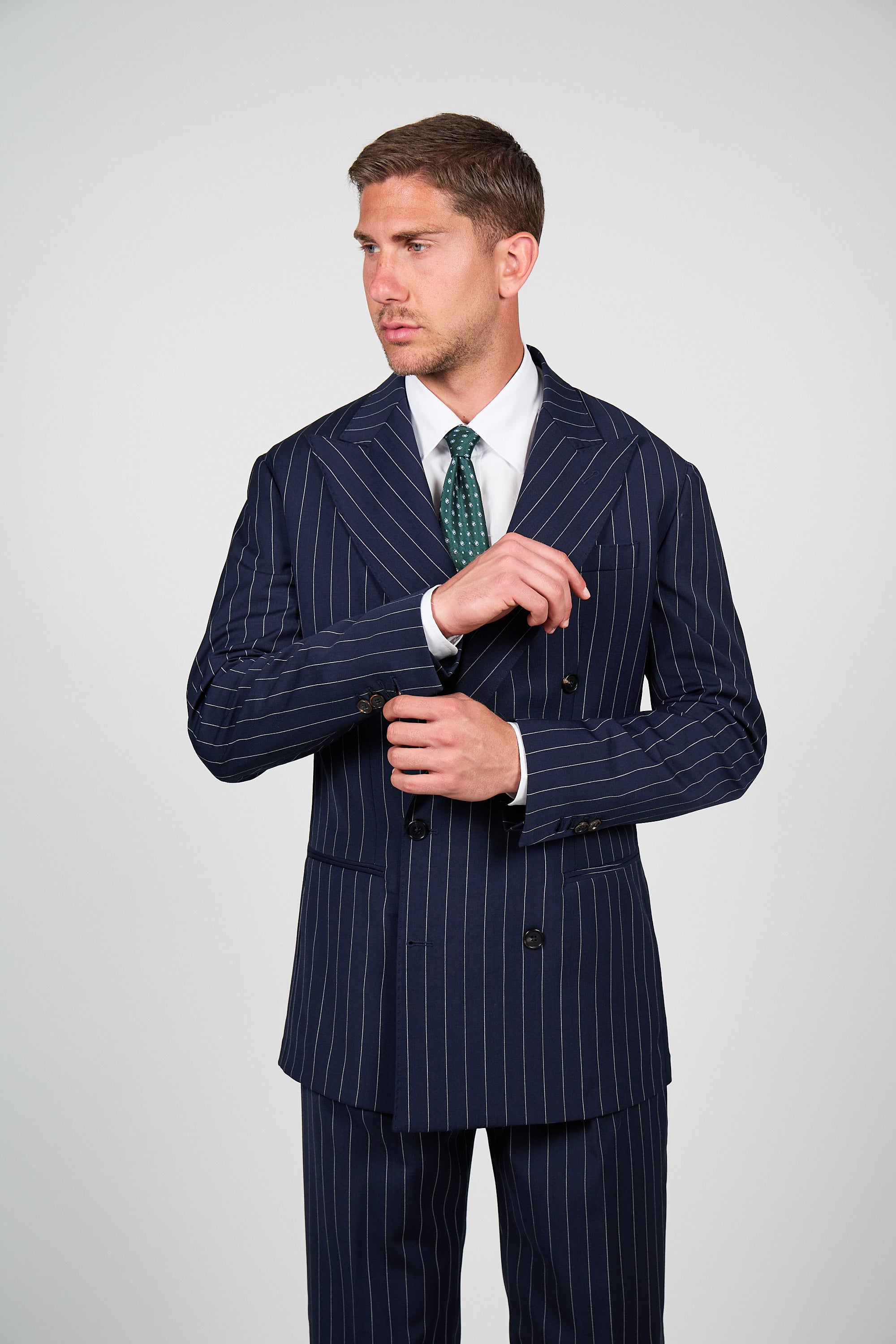 Abito Rifinito SETTANTA - Blue Gessato Ghiaccio