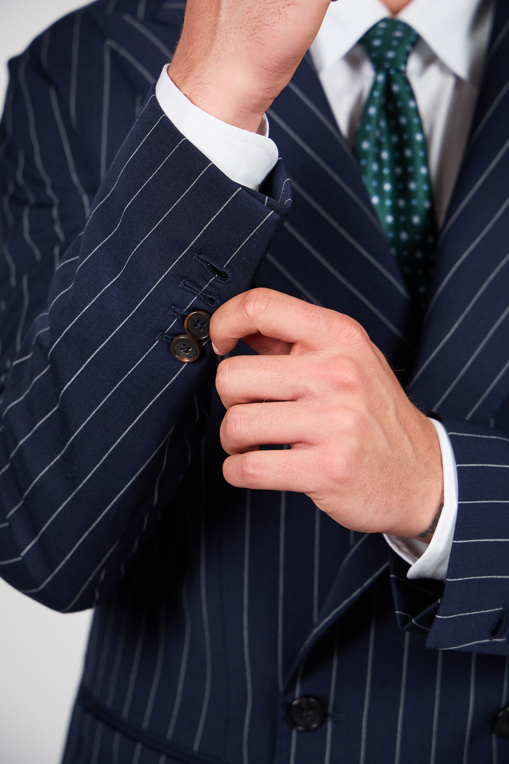 Abito Rifinito SETTANTA - Blue Gessato Ghiaccio