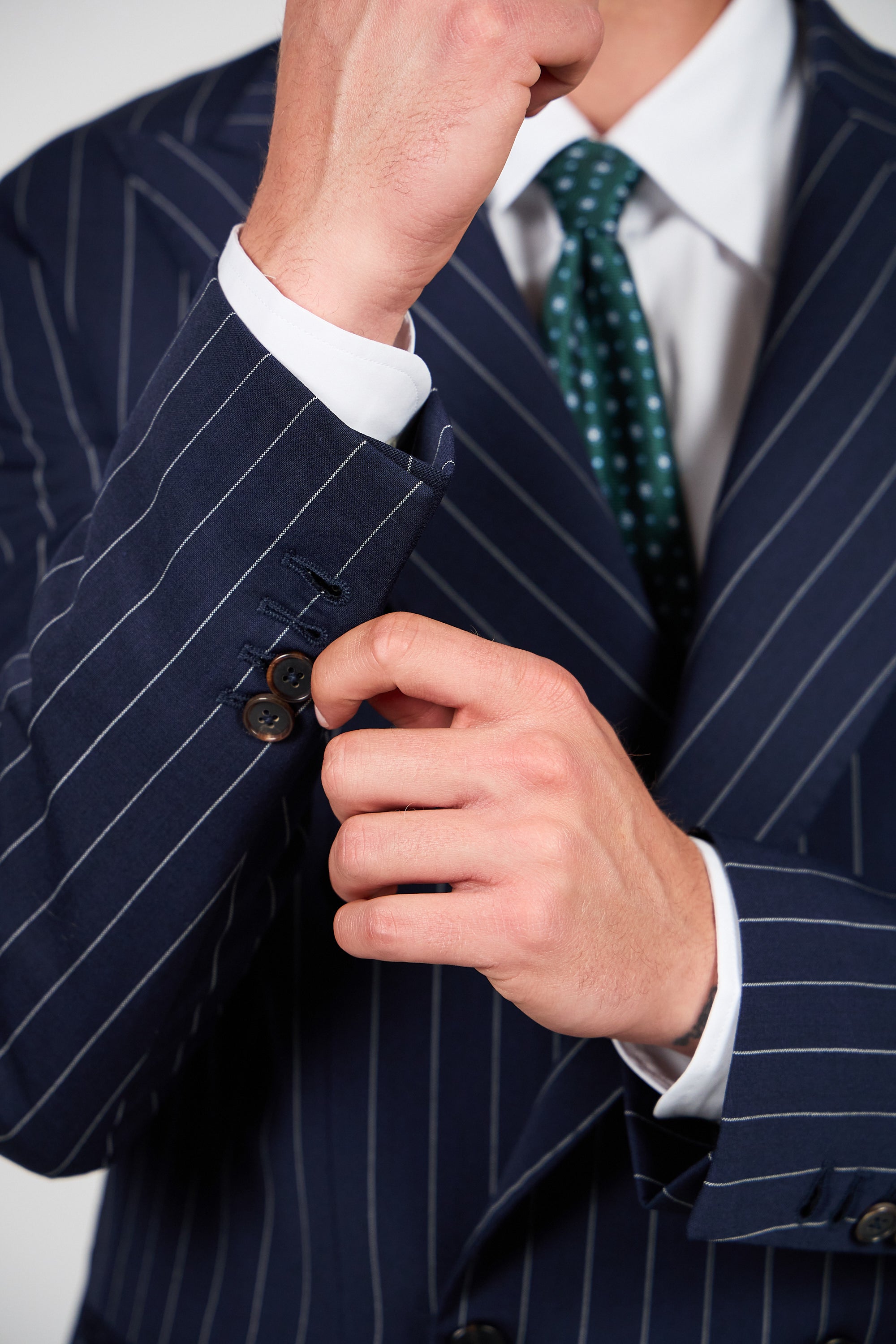 Abito Rifinito SETTANTA - Blue Gessato Ghiaccio