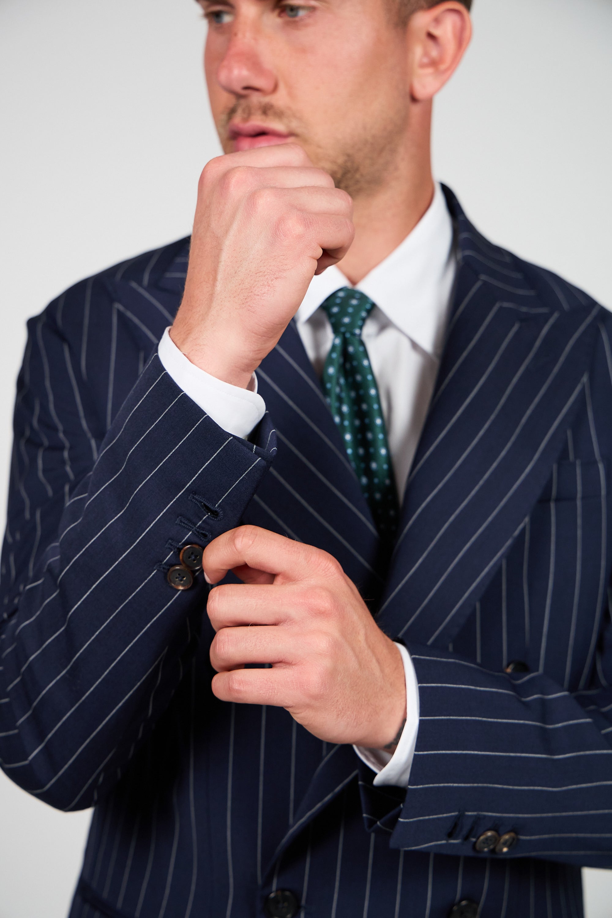 Abito Rifinito SETTANTA - Blue Gessato Ghiaccio