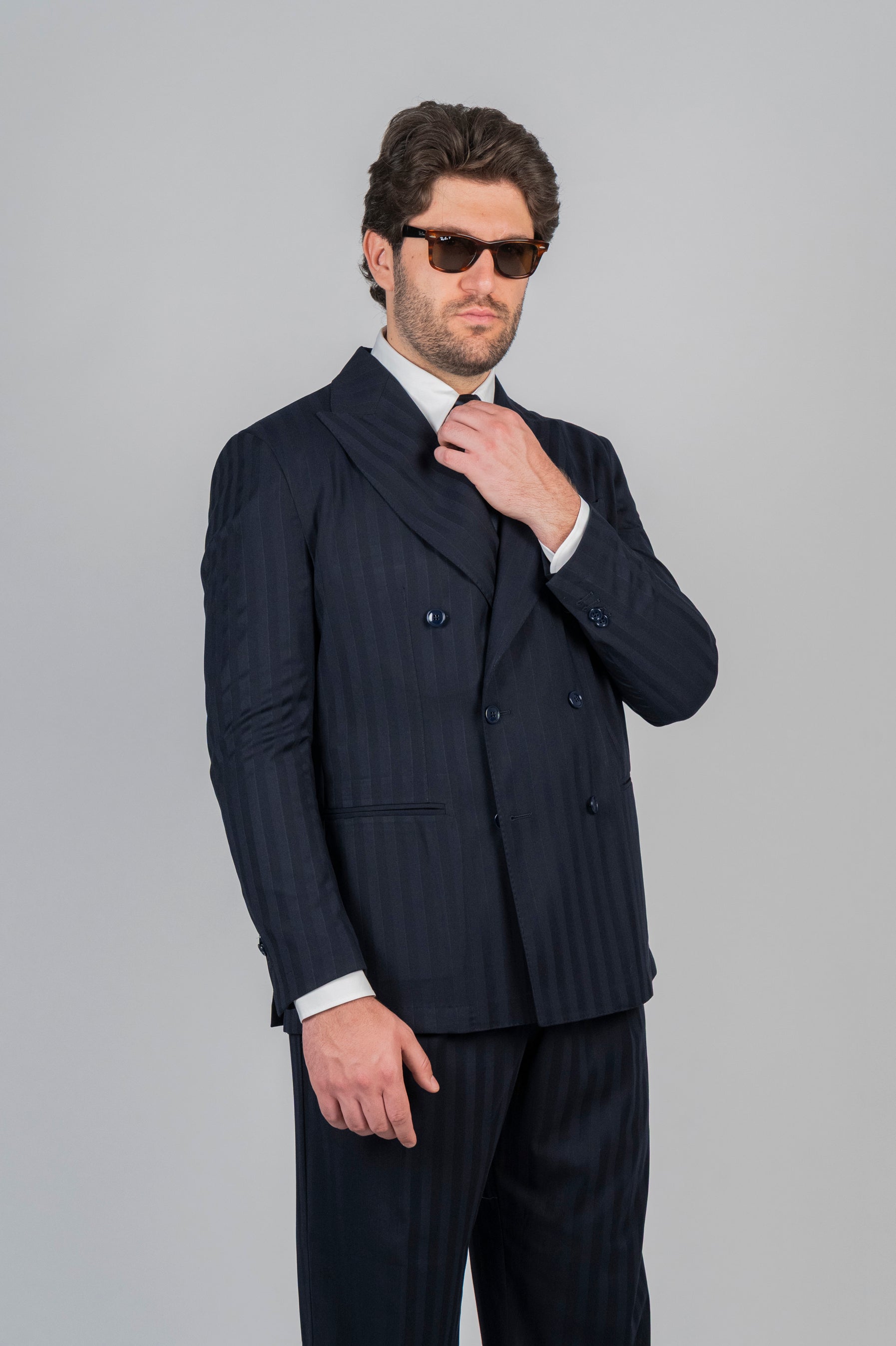 Giacca IZANAGI Rifinito - Blue Herringbone