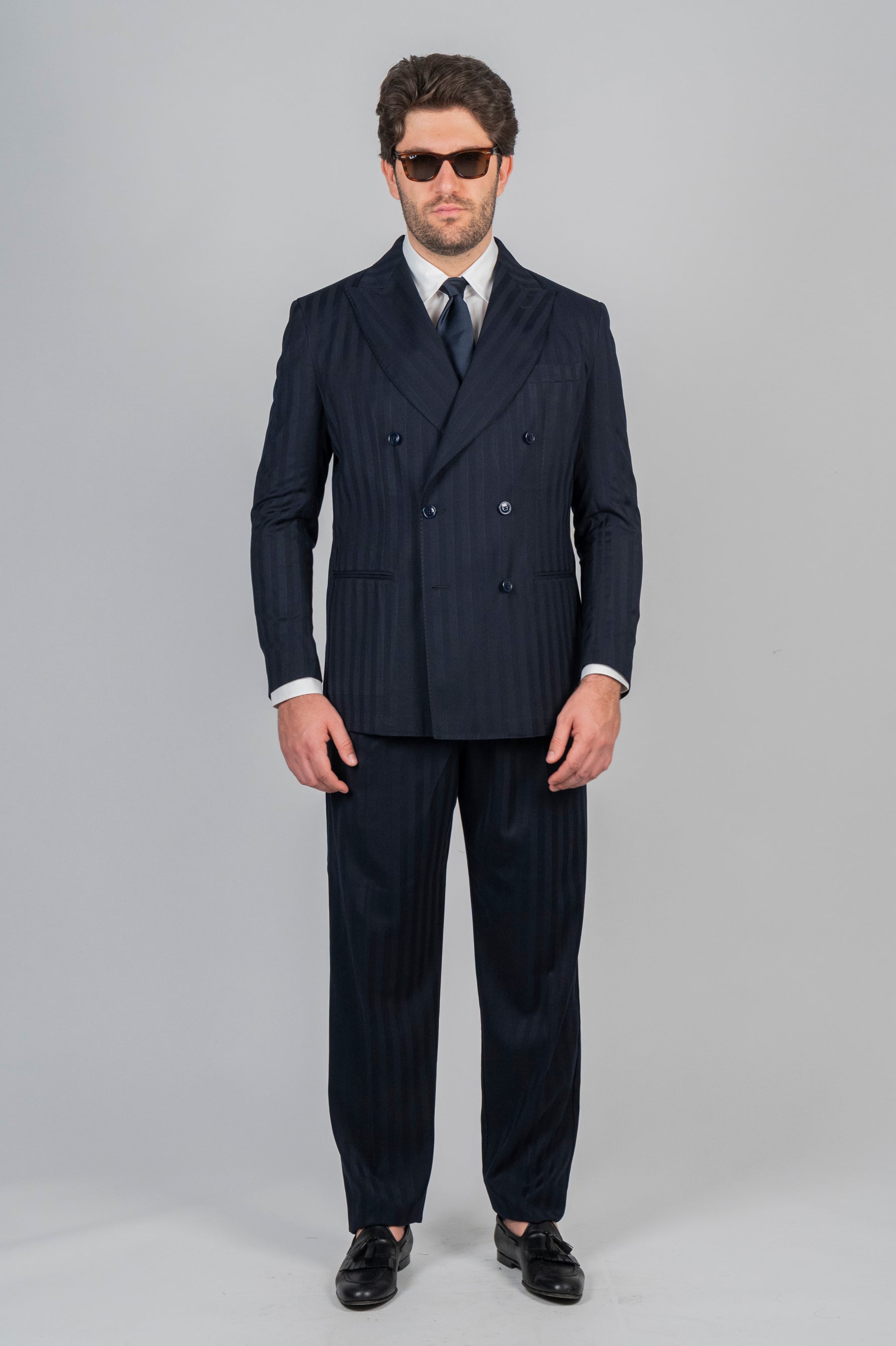 Giacca IZANAGI Rifinito - Blue Herringbone
