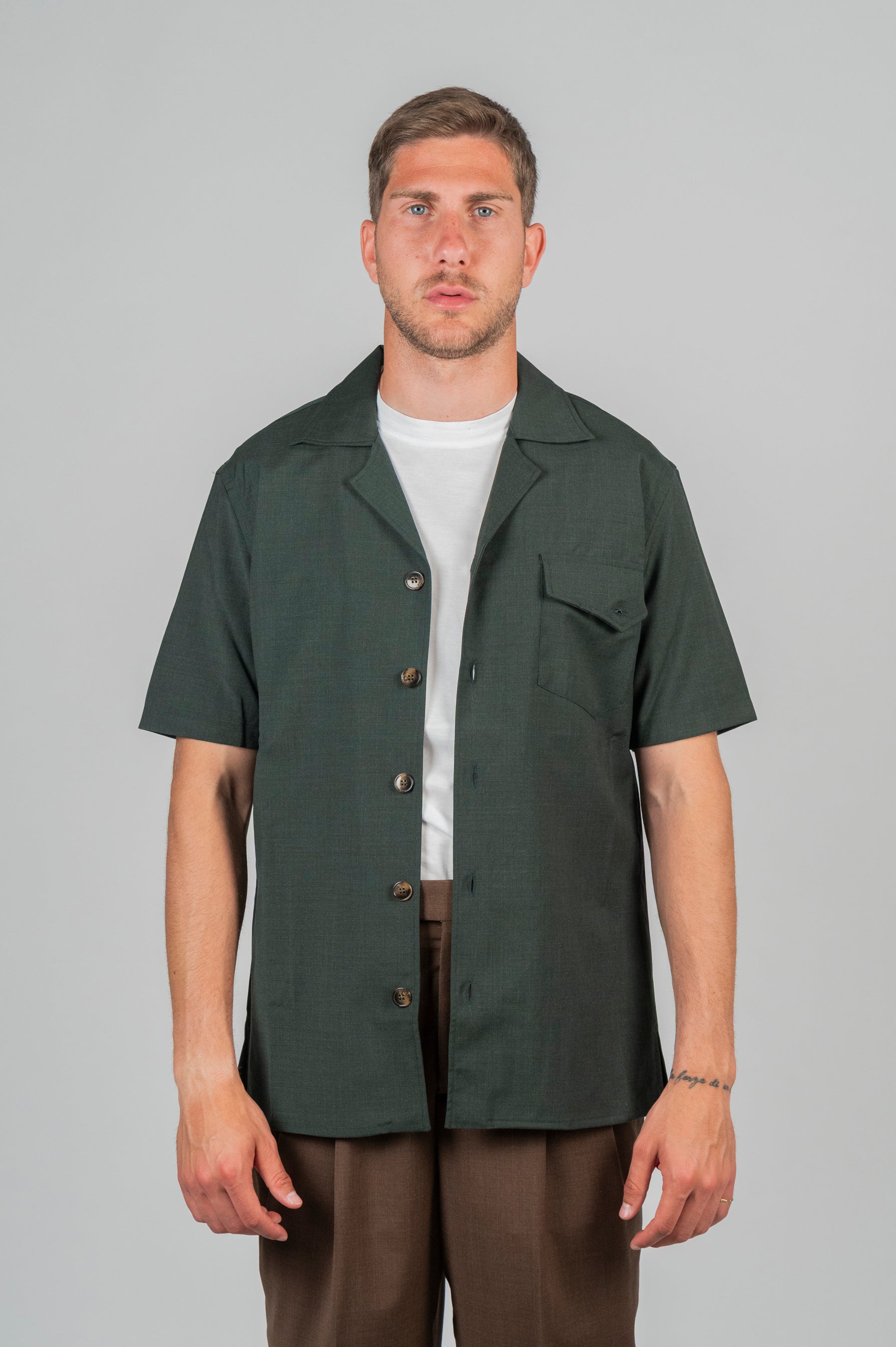 Camicia SEIKO Lana - Oliva