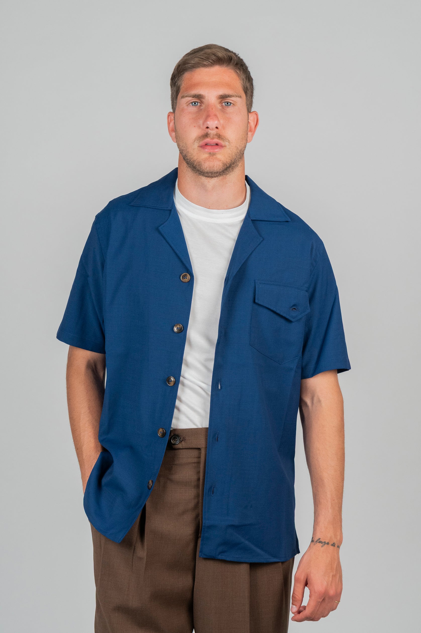 Camicia SEIKO Lana - Blue Navy