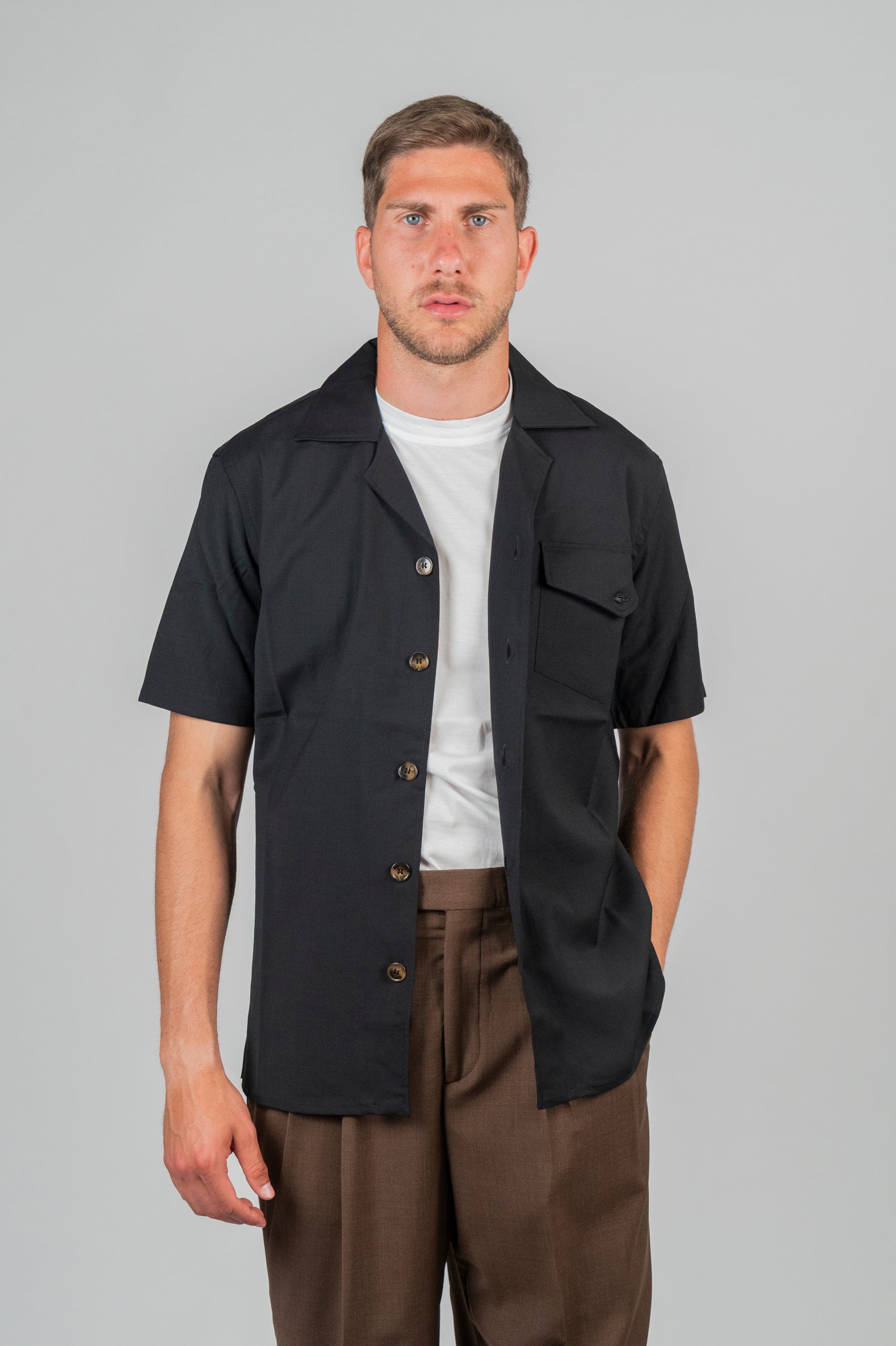 Camicia SEIKO Lana - Nero