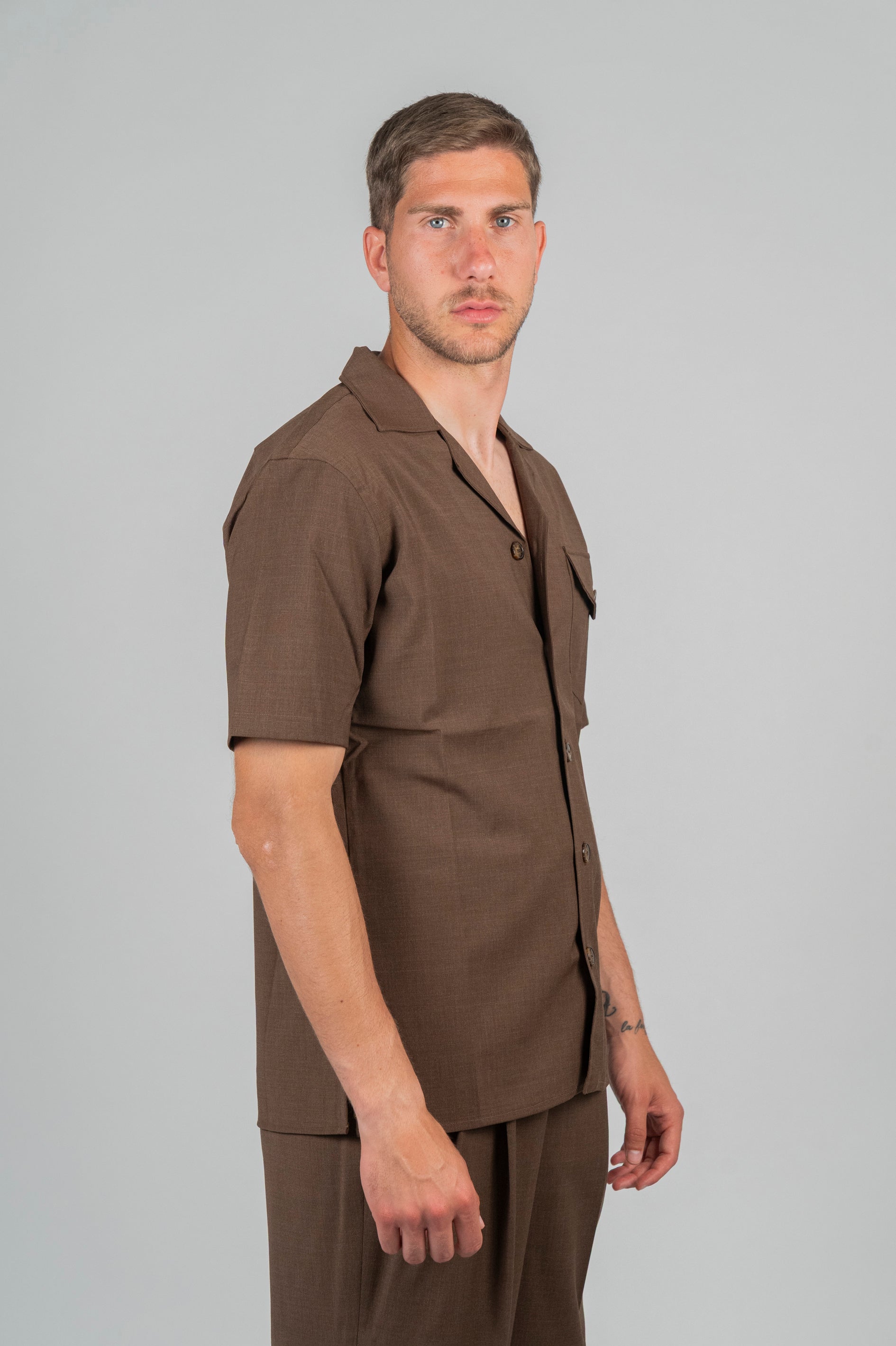 Camicia SEIKO Lana - Tabacco