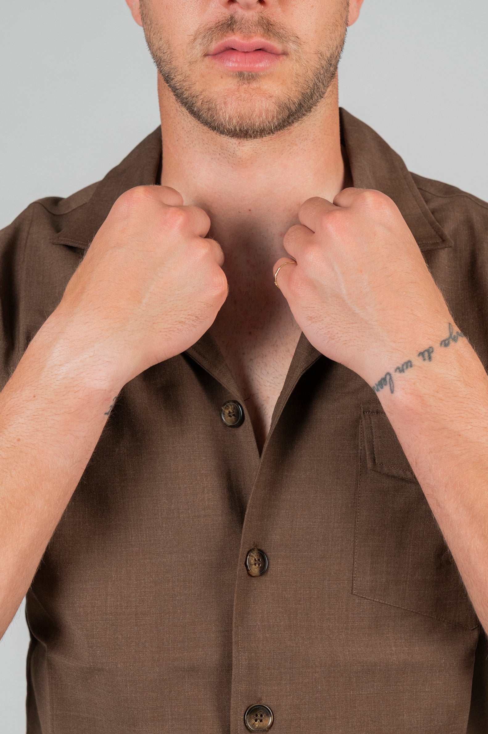 Camicia SEIKO Lana - Tabacco