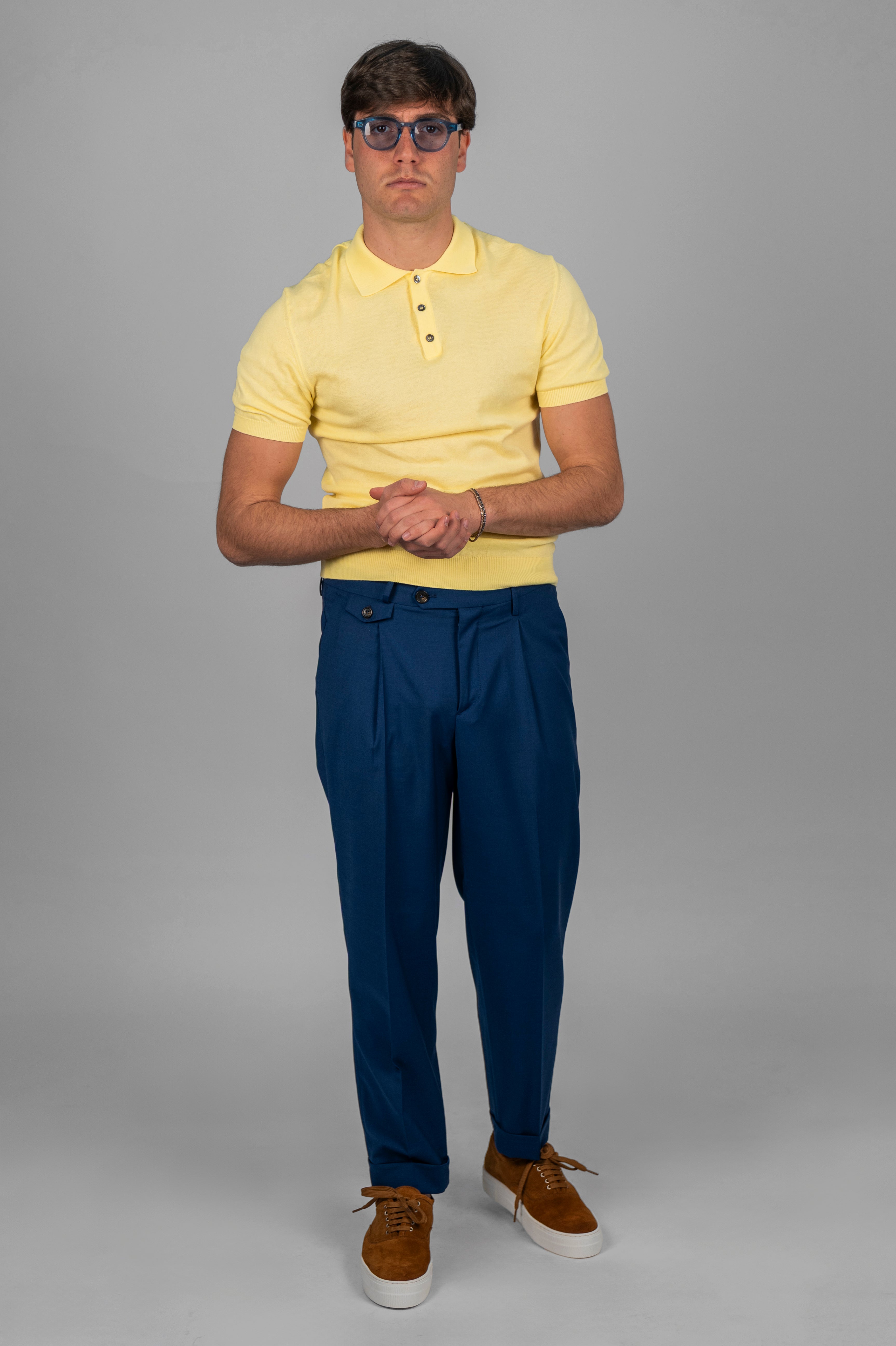 Pantalone ERNESTO Lana - Blue Navy