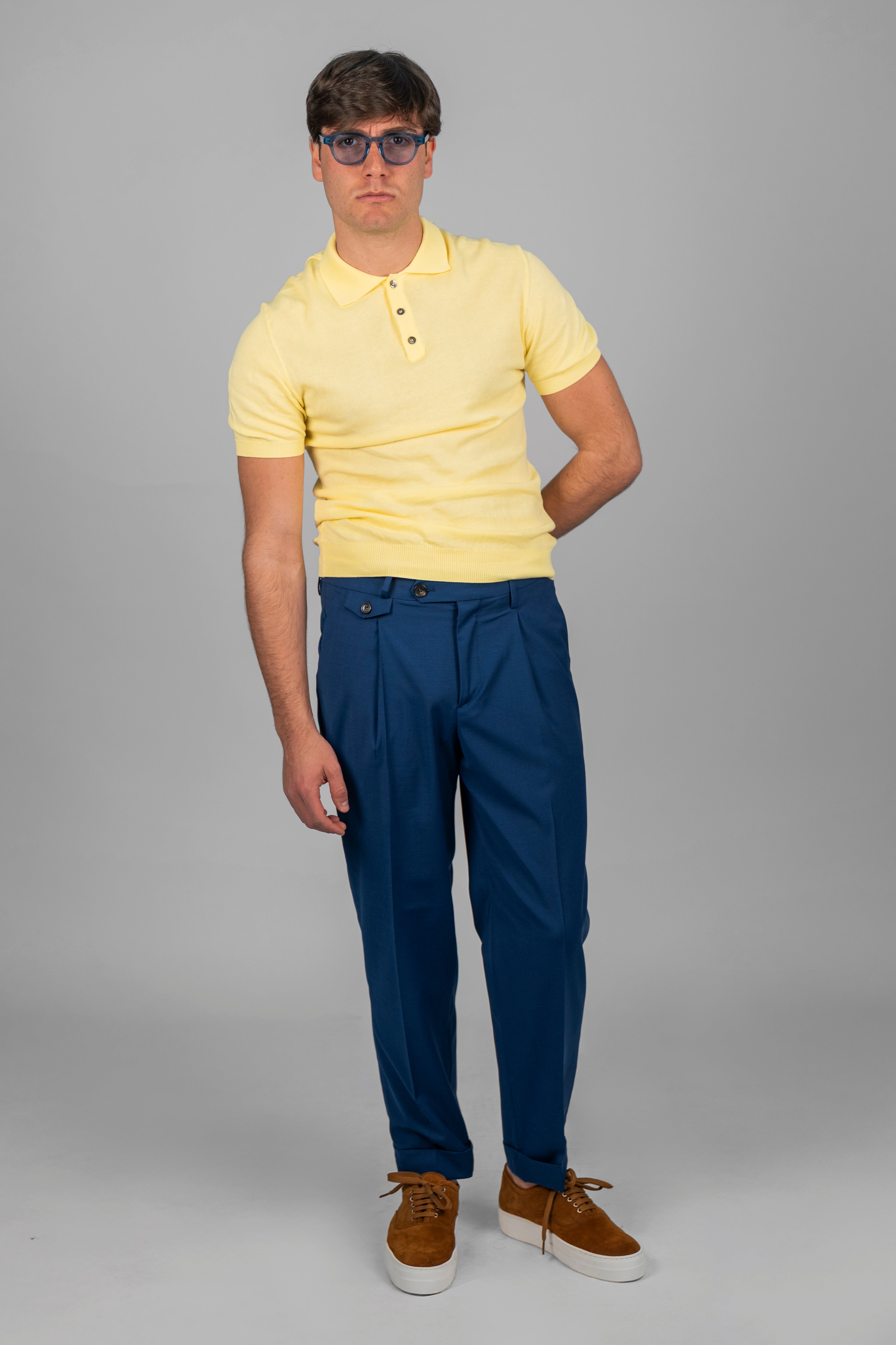 Pantalone ERNESTO Lana - Blue Navy