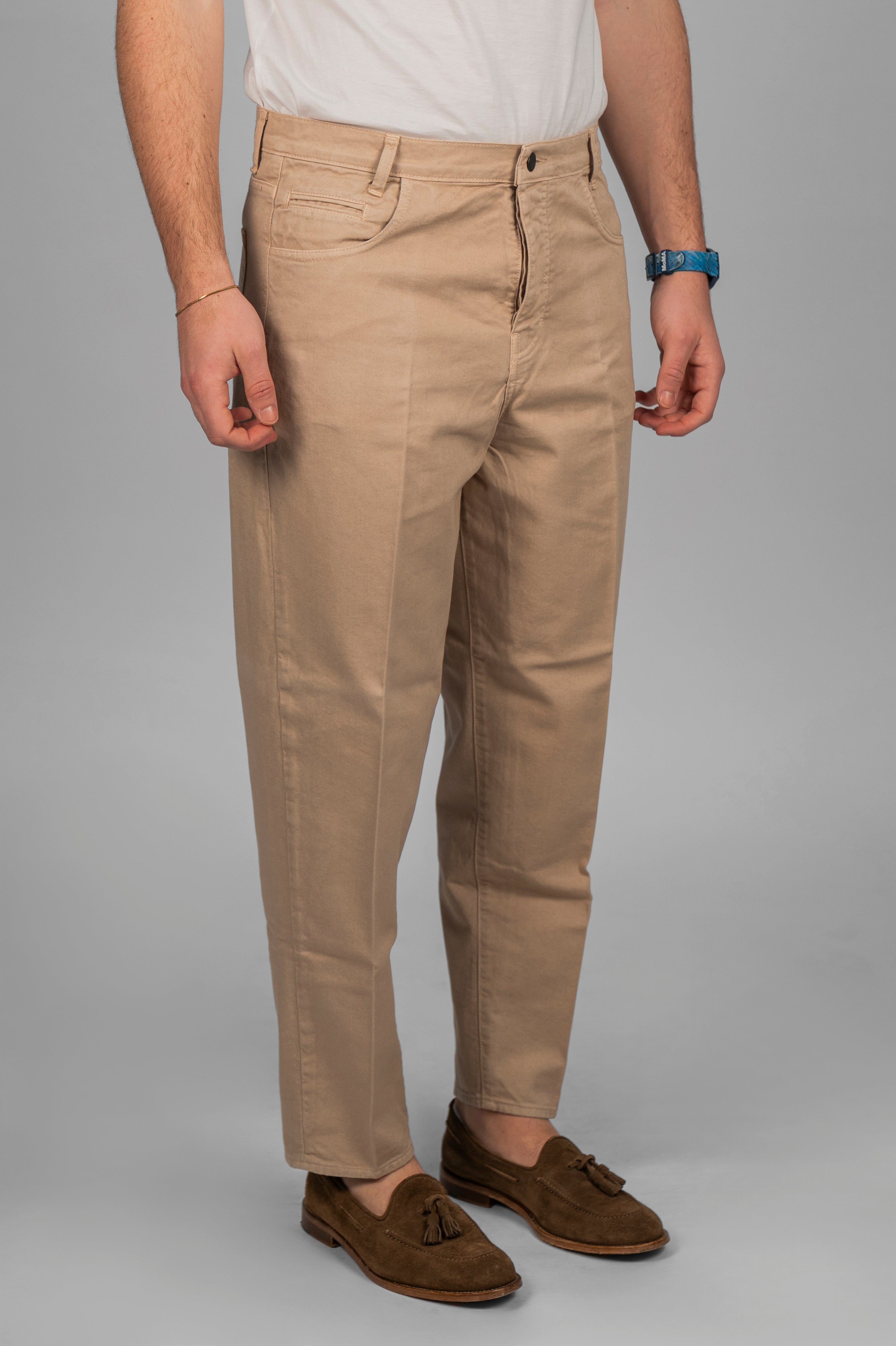 Pantalone AKIO Denim - Beige
