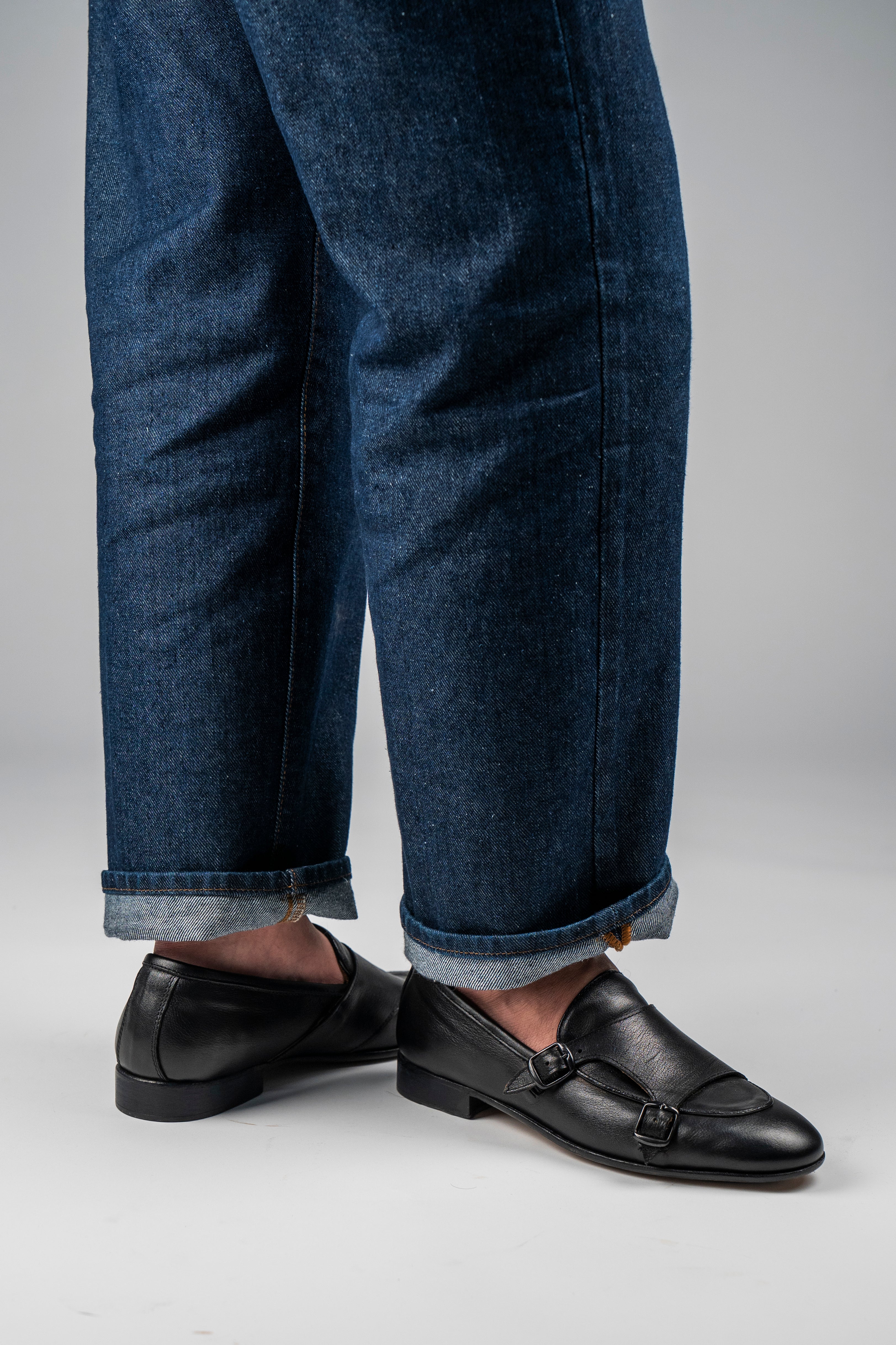 Doppia Fibbia VASCHETTA Capra Nero