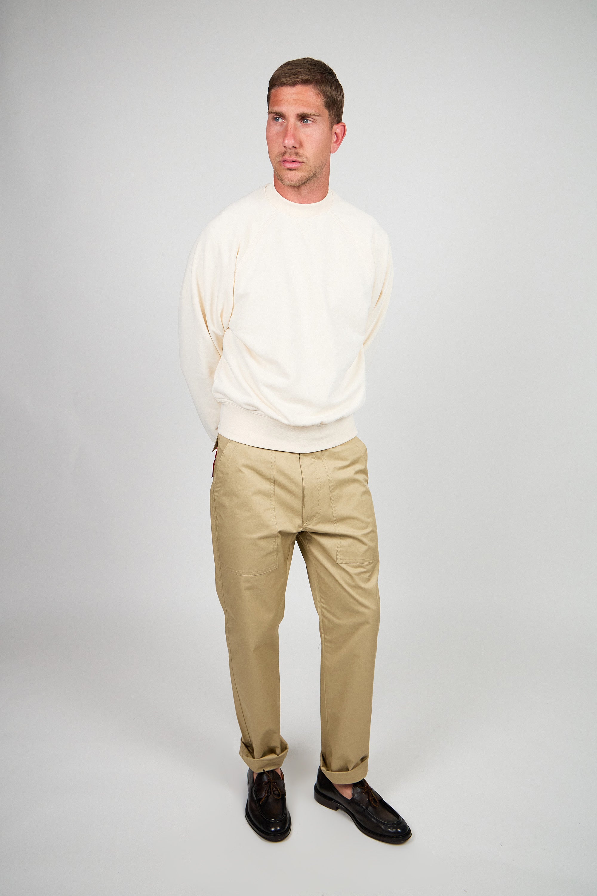 Felpa Girocollo REN Sprezzatura Raglan - Panna