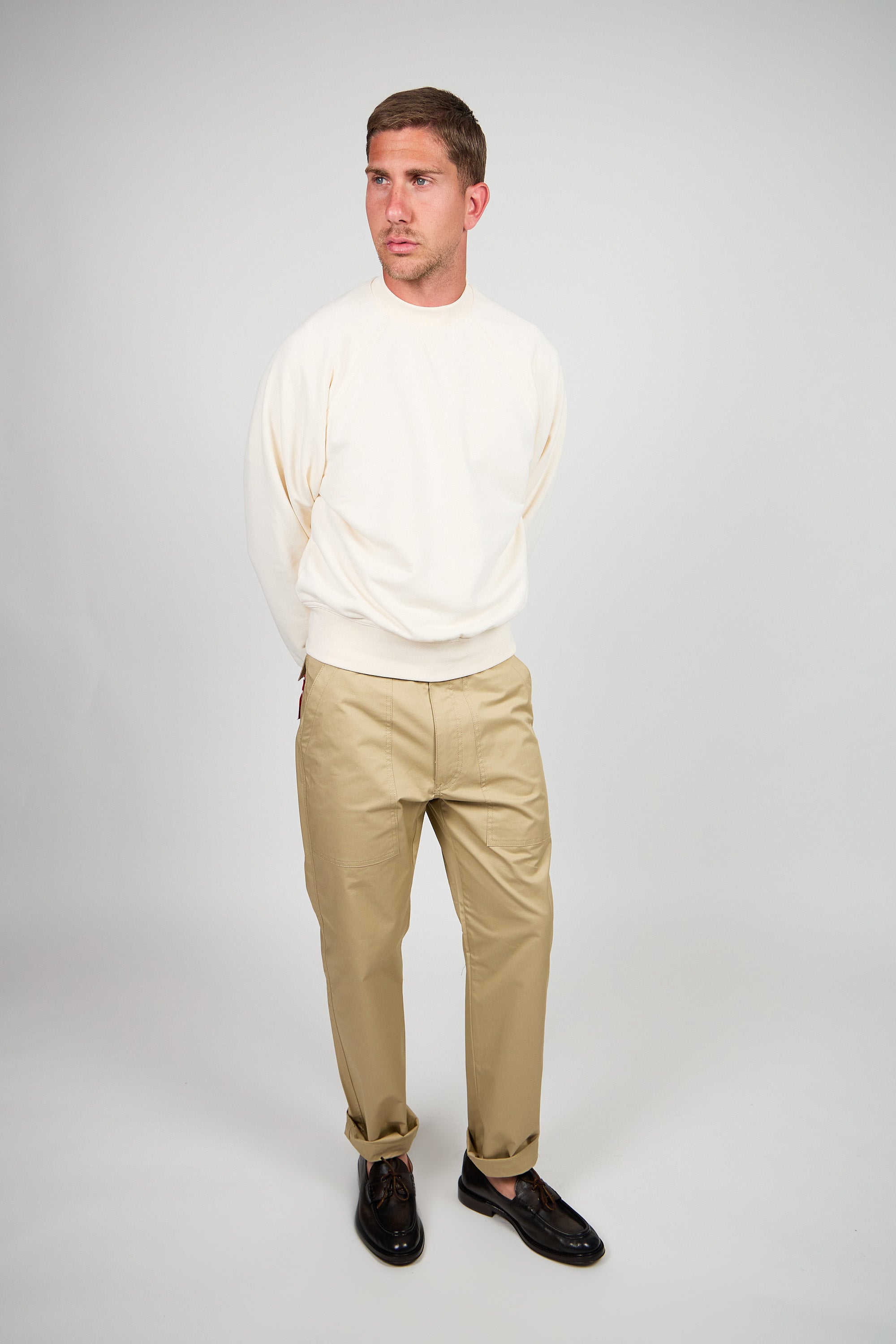 Felpa Girocollo REN Sprezzatura Raglan - Panna