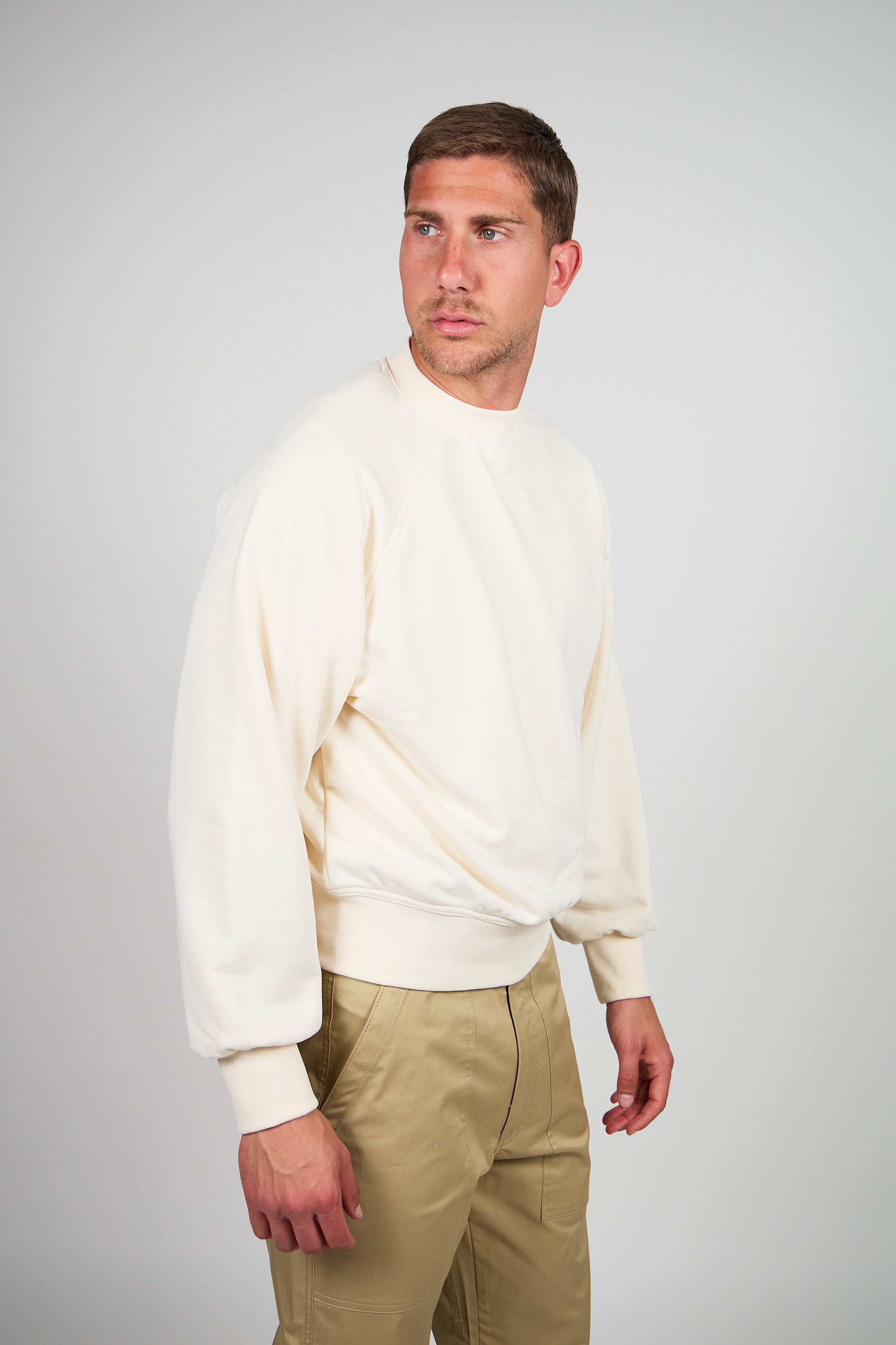 Felpa Girocollo REN Sprezzatura Raglan - Panna
