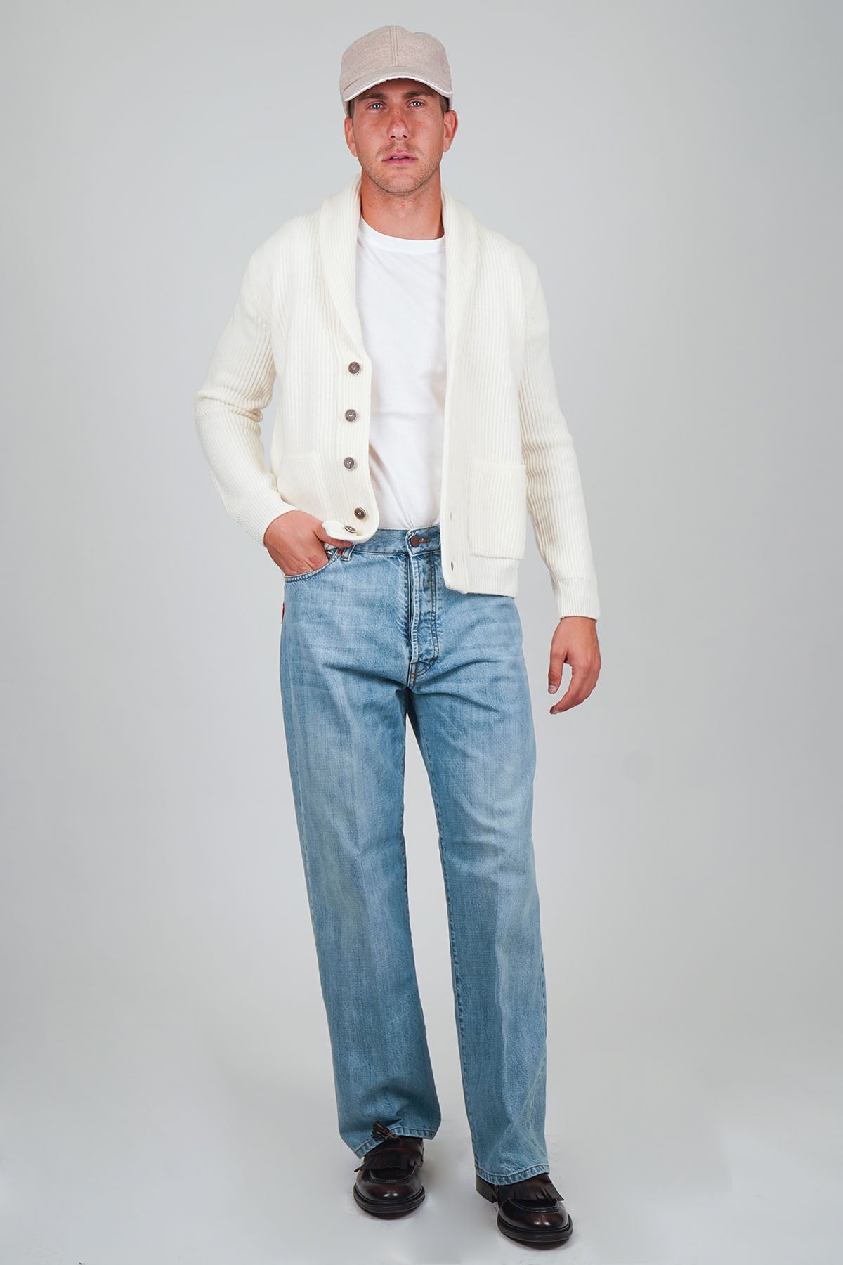 Jeans GORO Cimosato - Wide Fit Lavaggio Stone