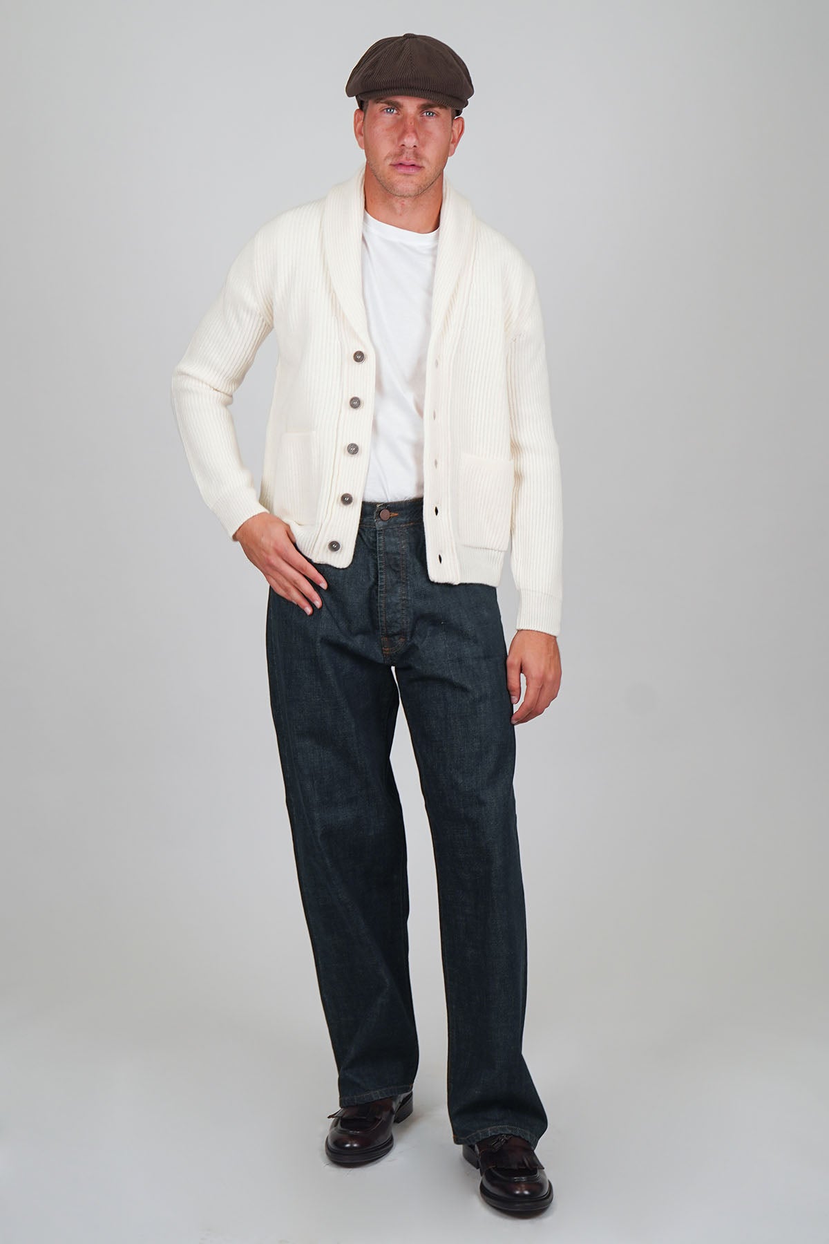 Jeans GORO Cimosato - Wide Fit Lavaggio Zero