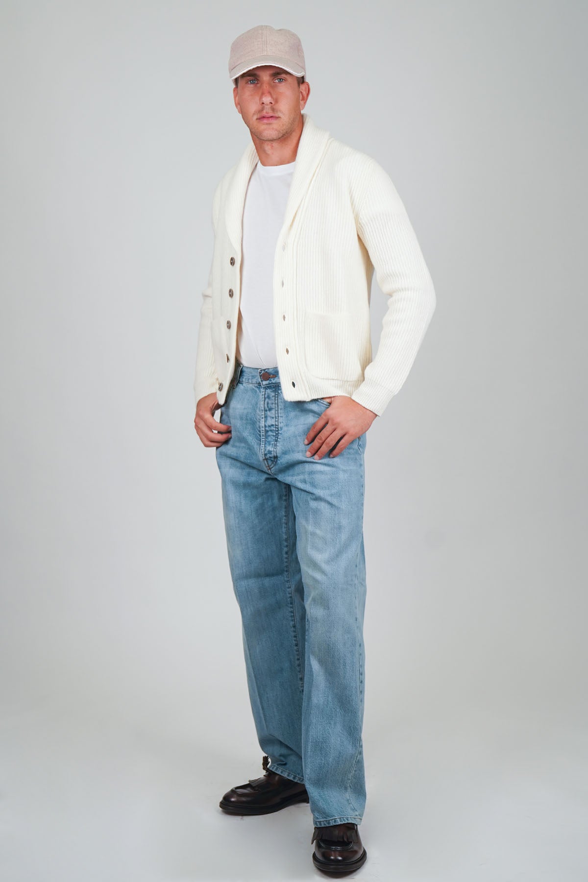 Jeans GORO Cimosato - Wide Fit Lavaggio Stone