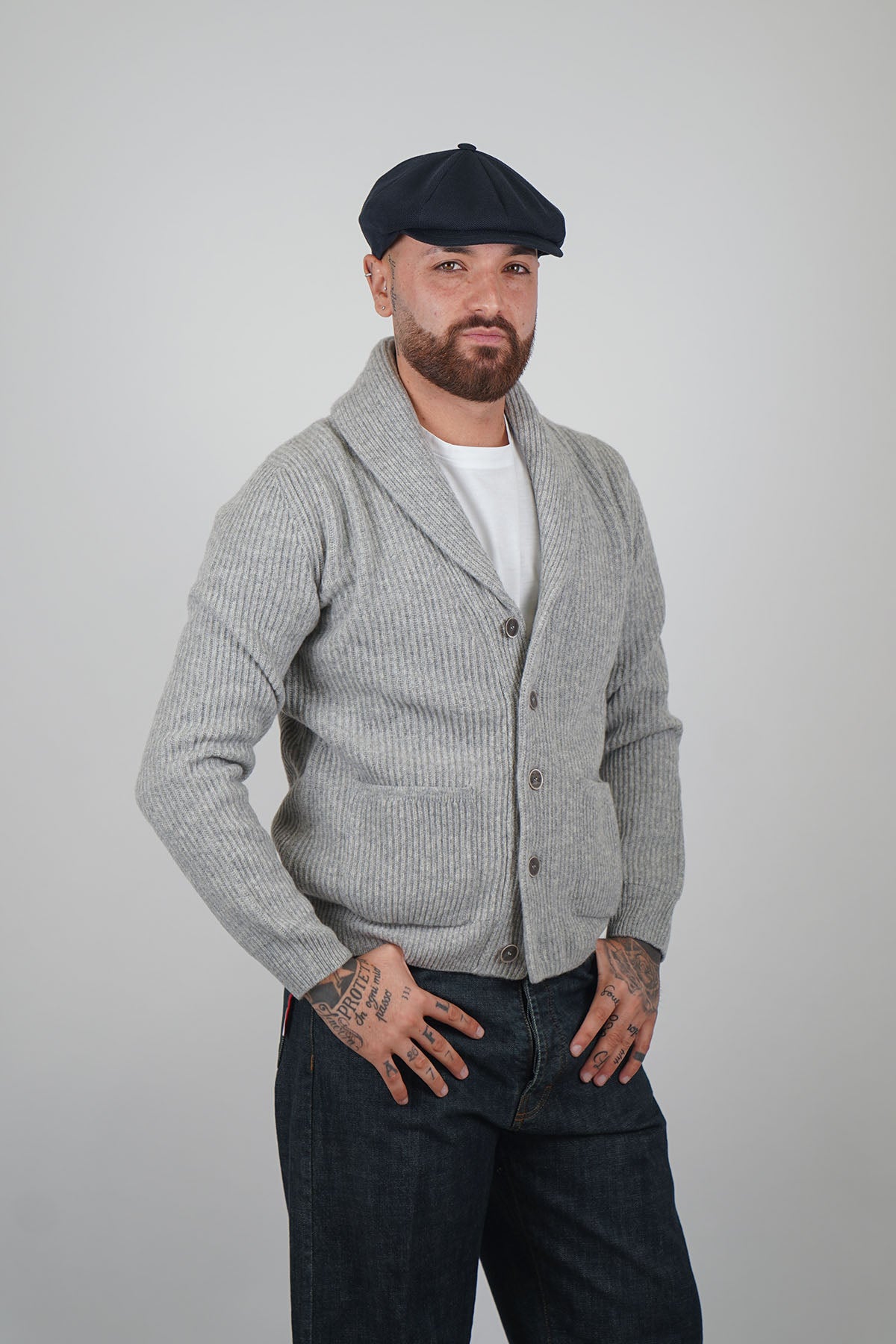 Cardigan Scialle GENPAKU Maglia Inglese