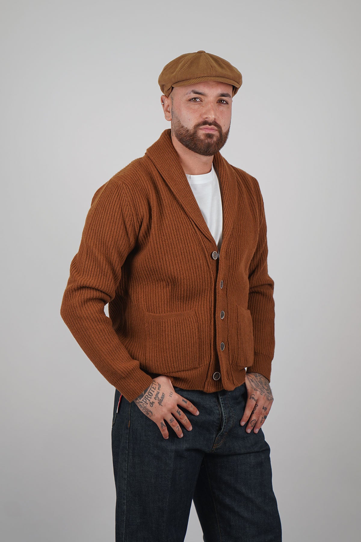 Cardigan Scialle GENPAKU Maglia Inglese