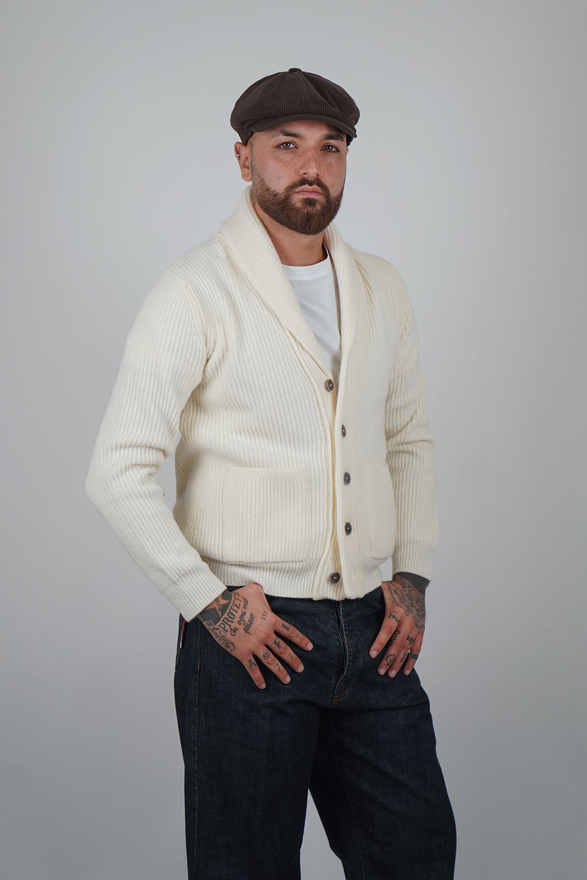 Cardigan Scialle GENPAKU Maglia Inglese