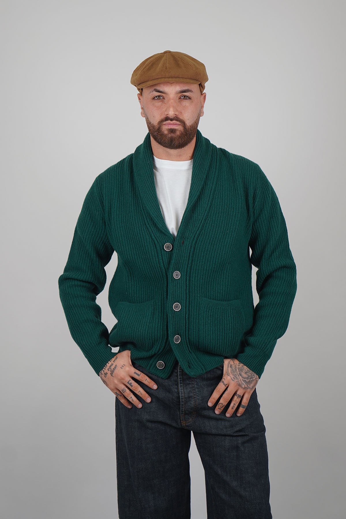 Cardigan Scialle GENPAKU Maglia Inglese