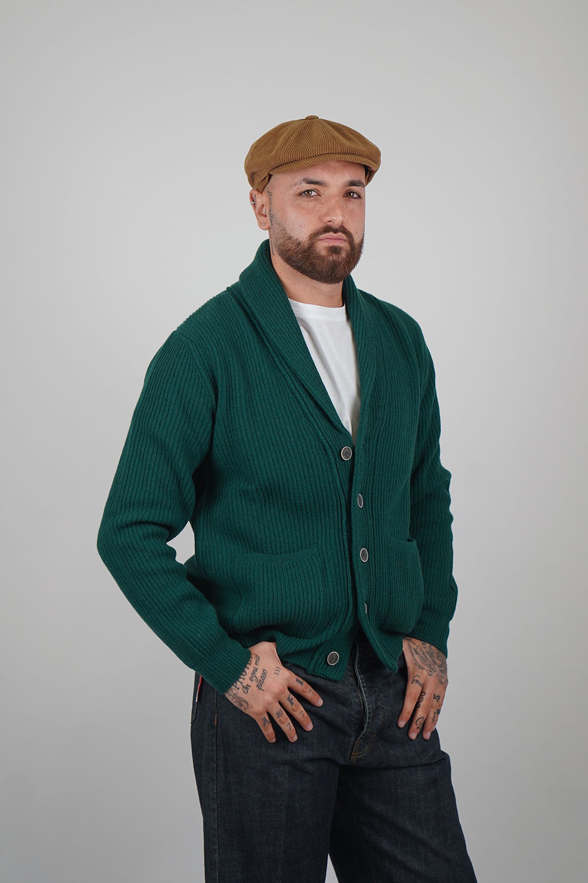 Cardigan Scialle GENPAKU Maglia Inglese