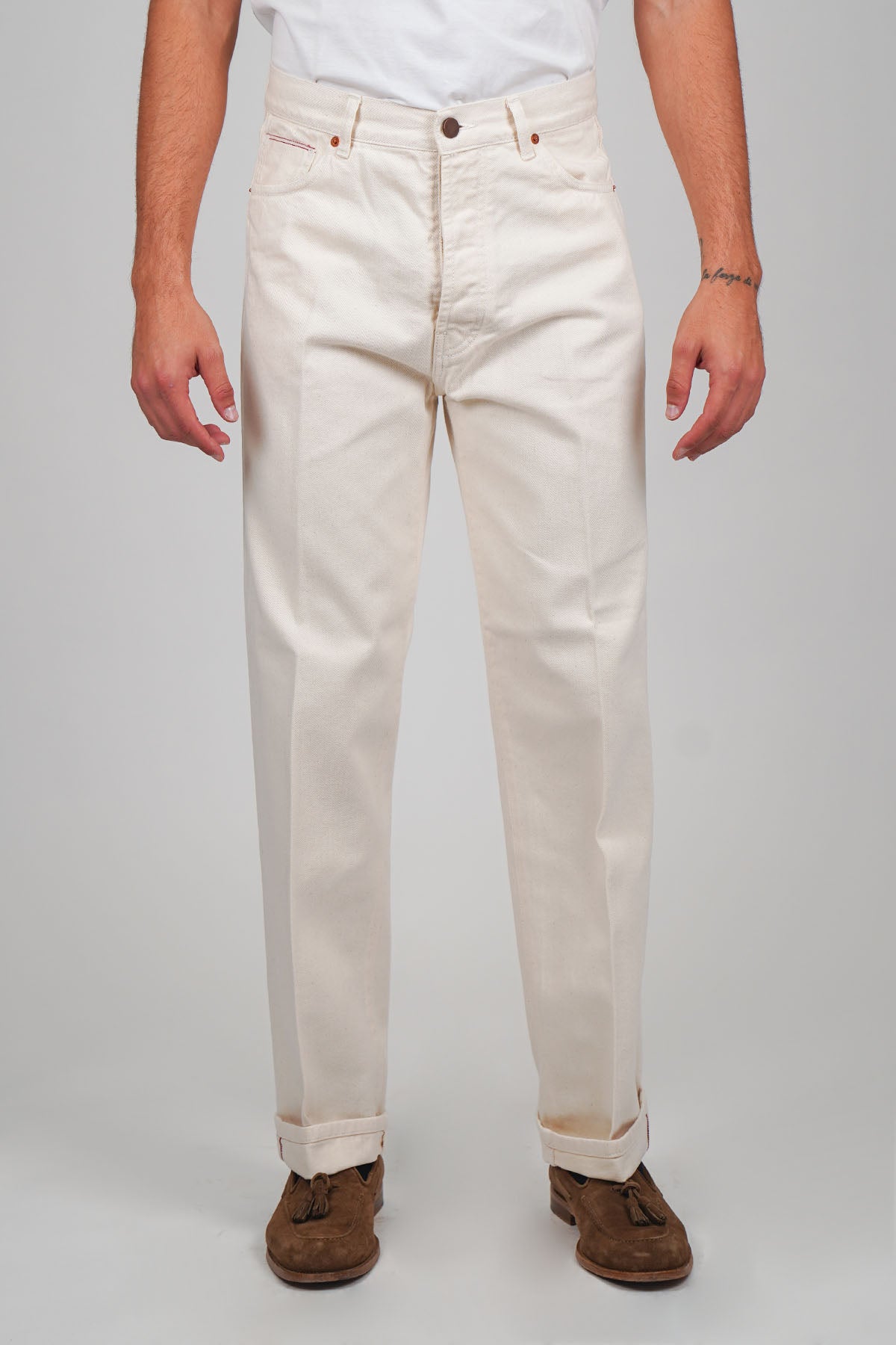 Jeans GORO Cimosato - Straight Fit Beige