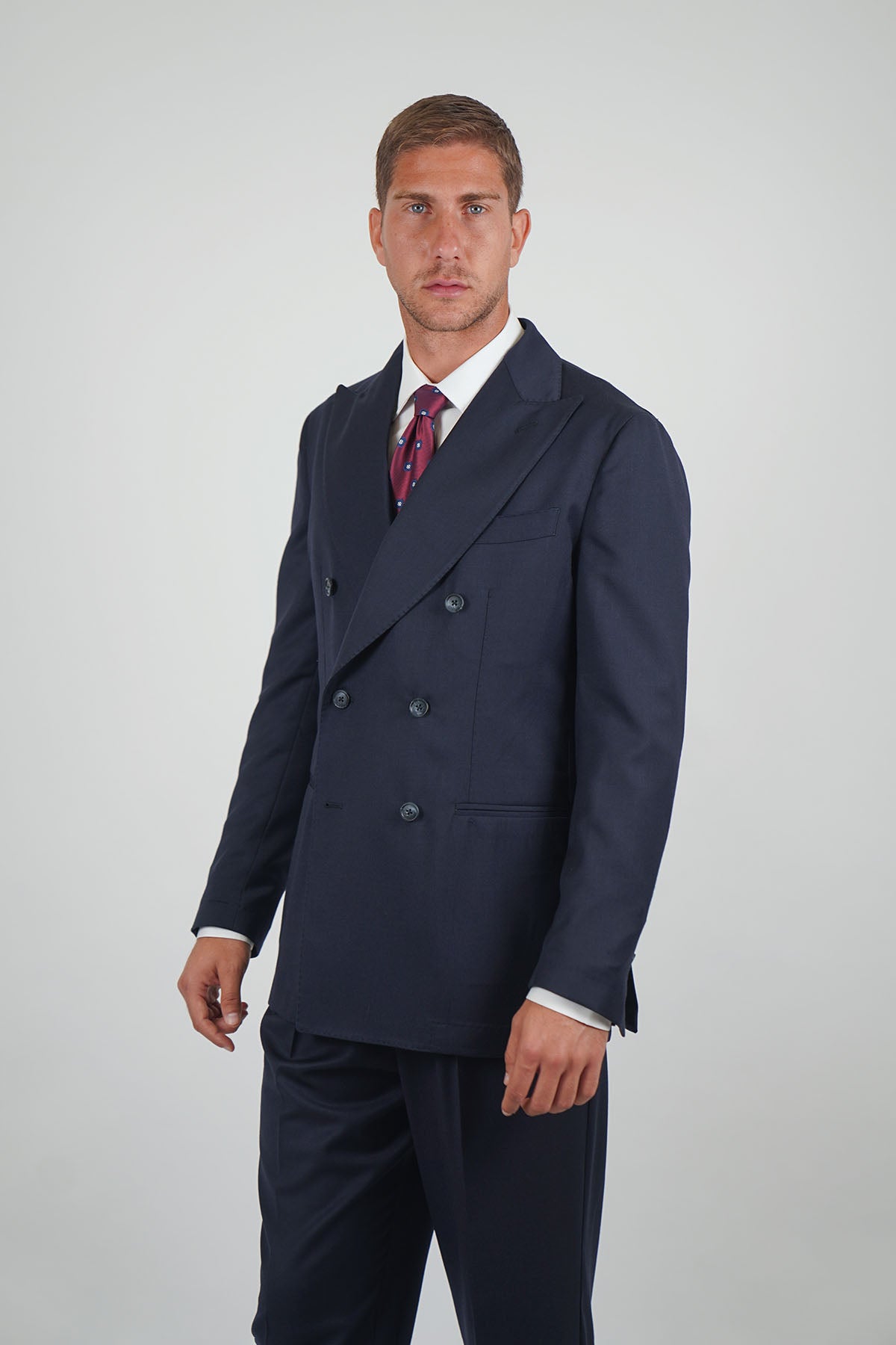 Giacca HIKARI Rifinito due Petti - Blue