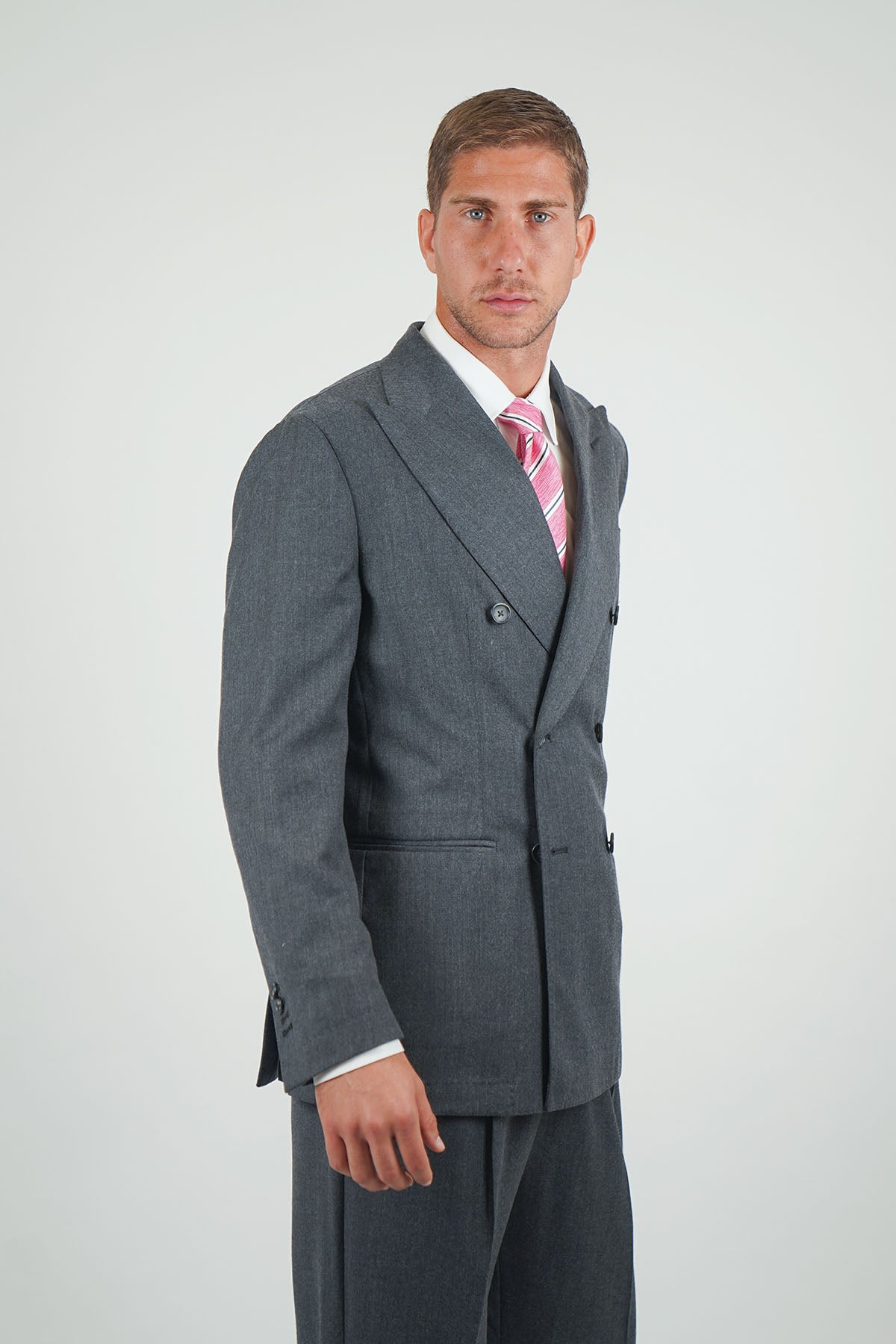 Giacca HIKARI Rifinito due Petti - Grigio