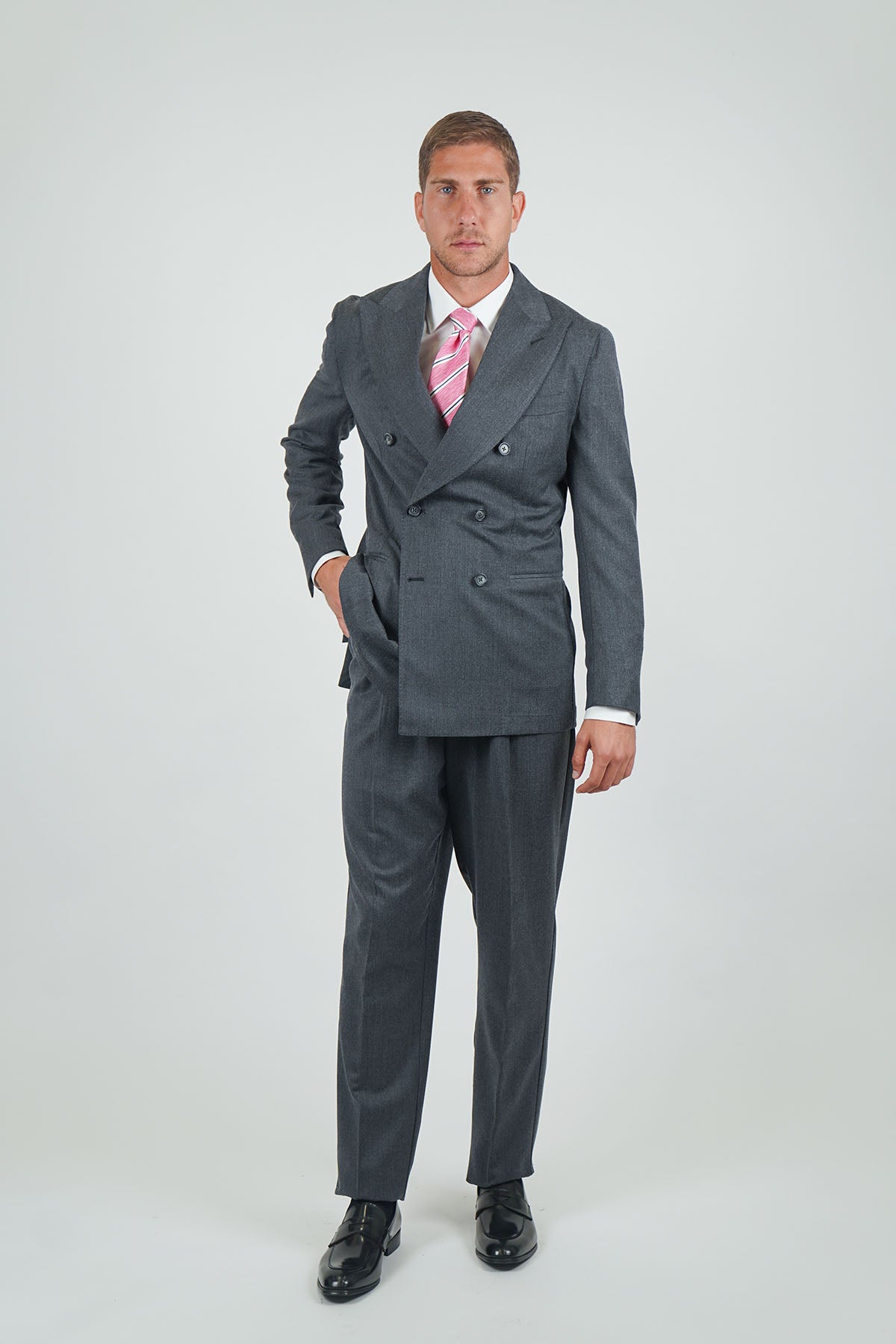 Giacca HIKARI Rifinito due Petti - Grigio