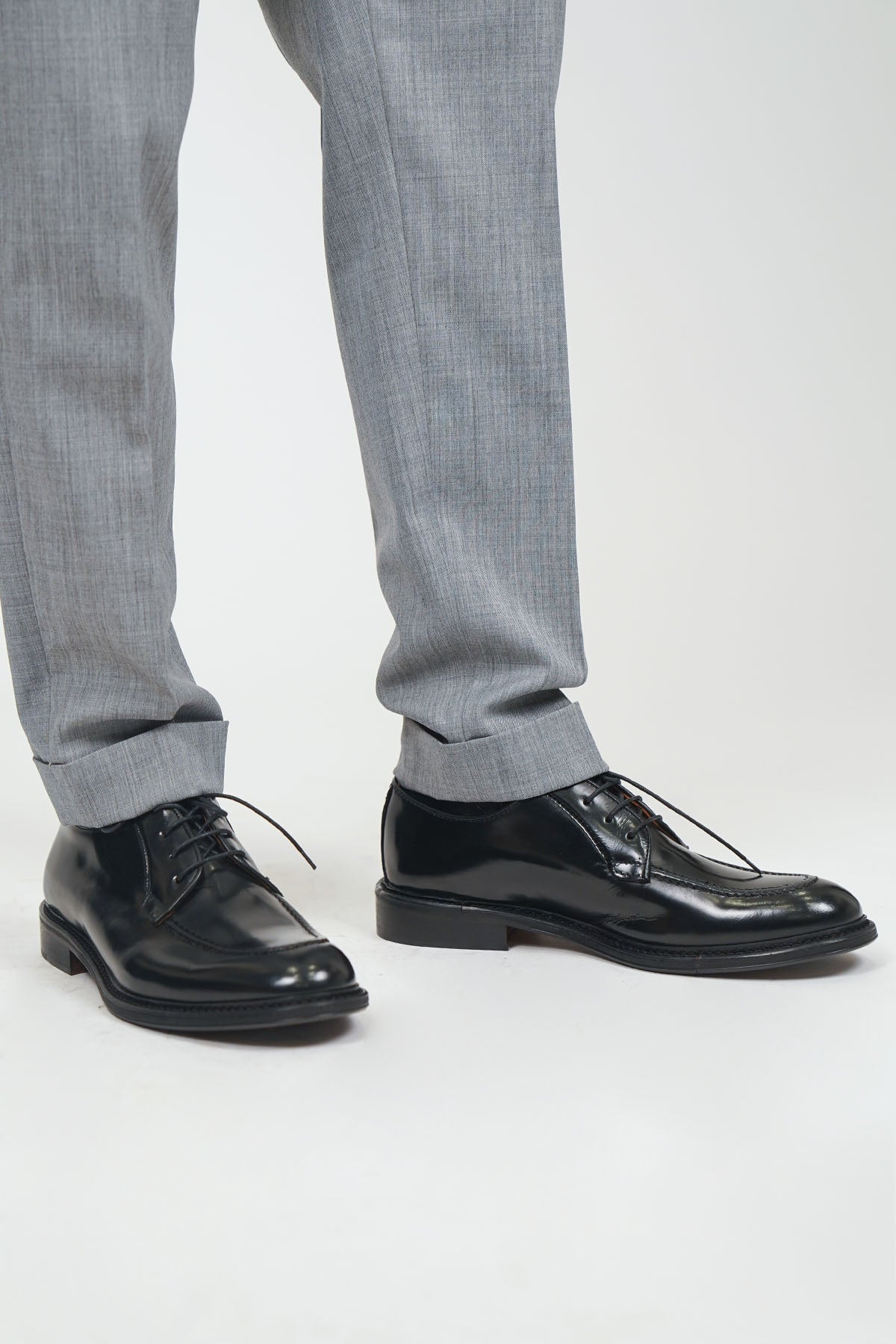 Mocassino INGEGNERE Stringhe Abrasivato Nero