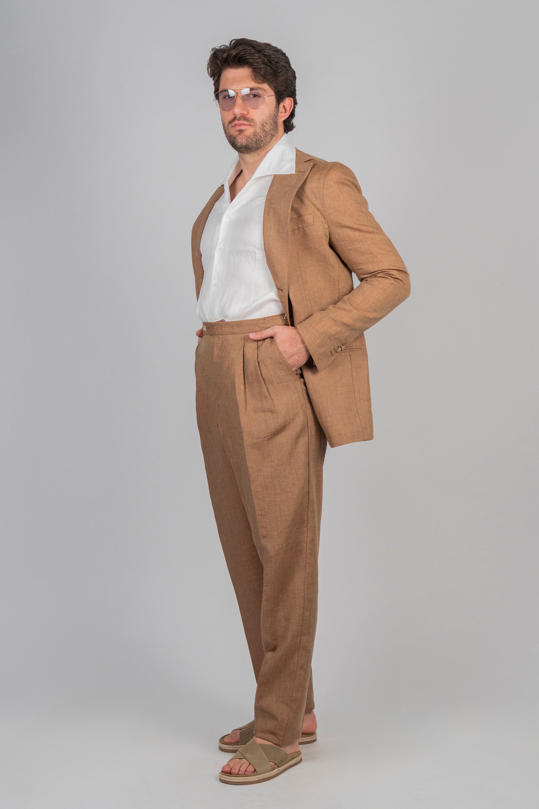Pantalone GEKKO Rifinito - Lino Beige