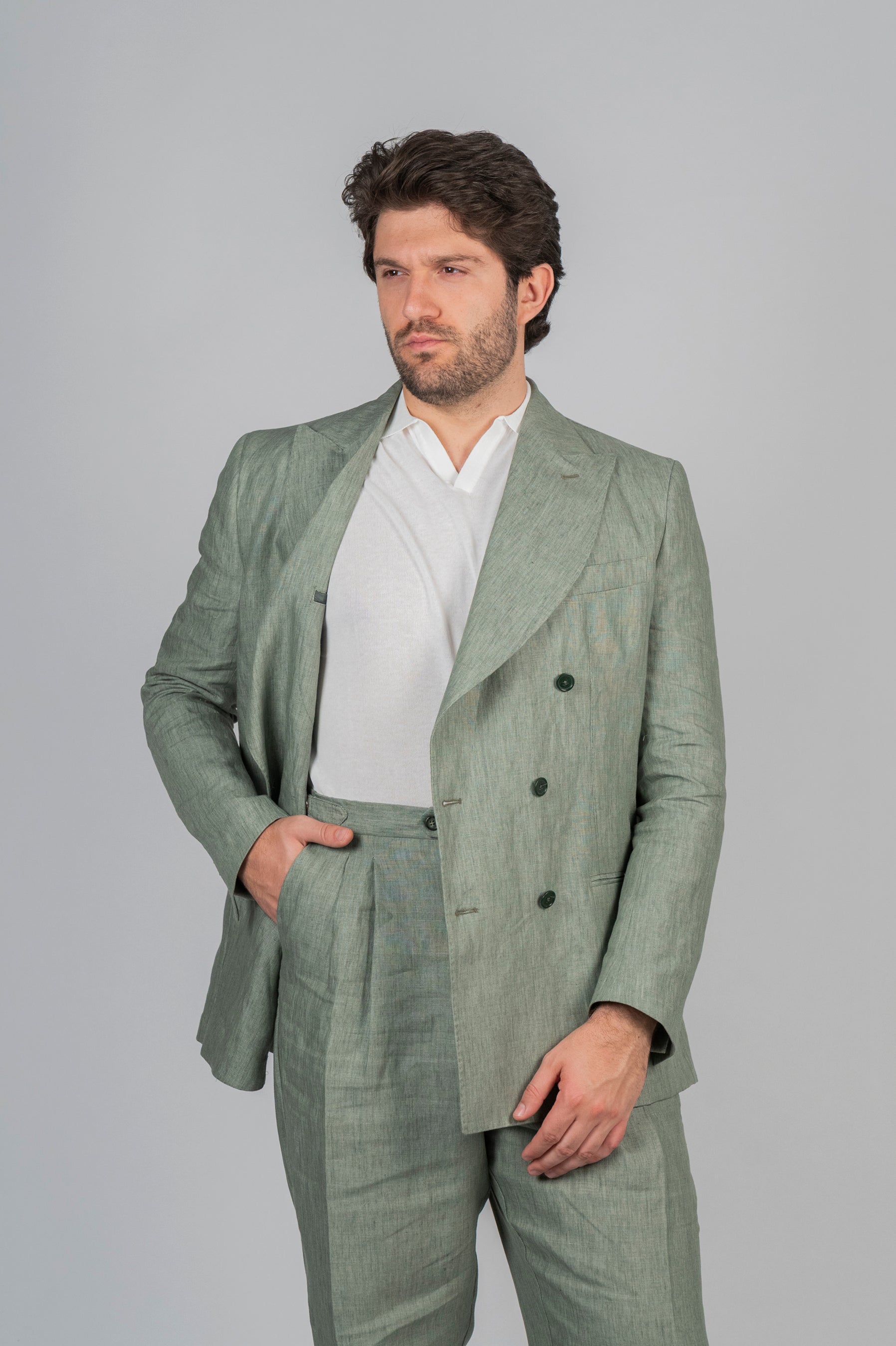 Giacca IZANAGI Rifinito - Lino Menta