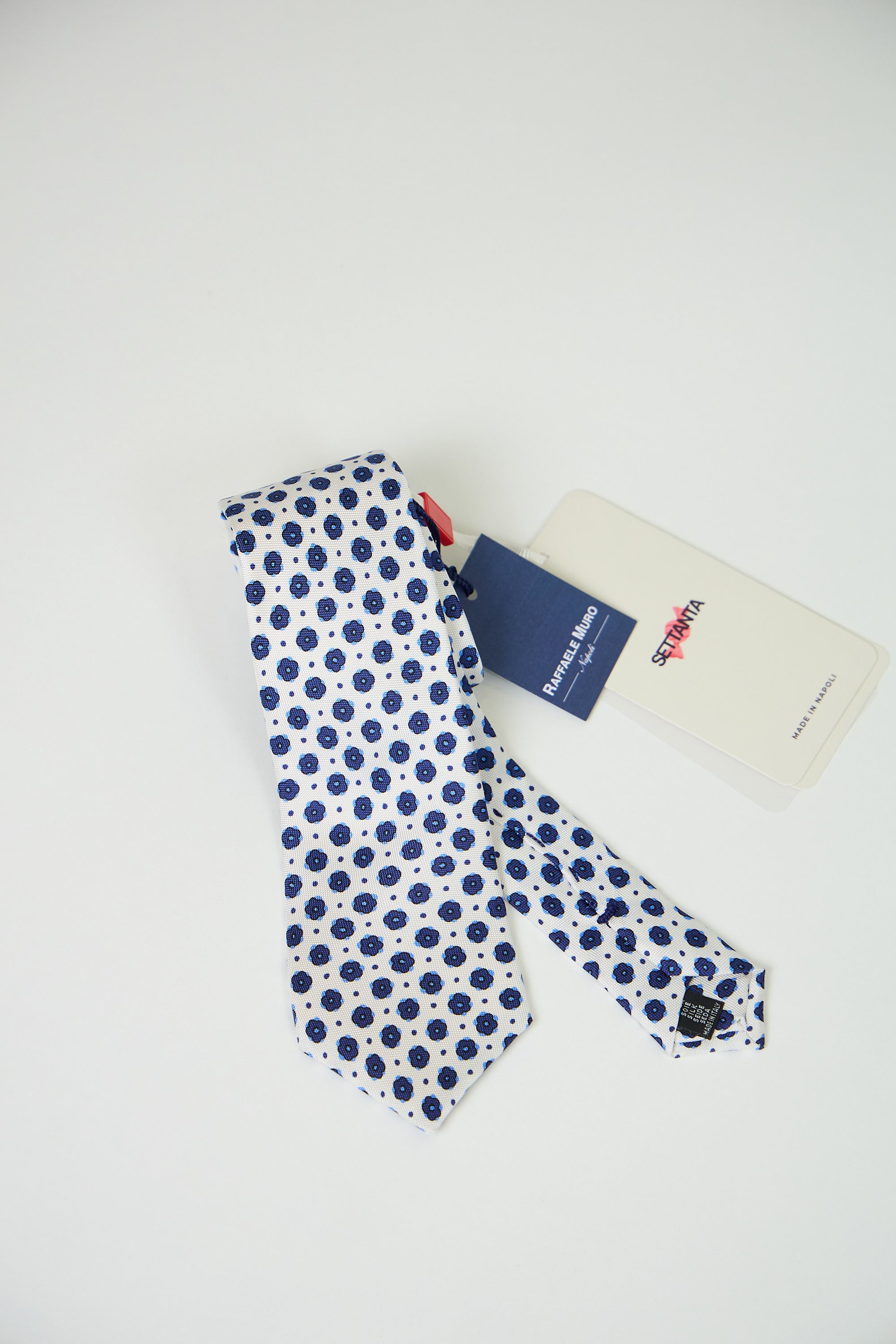 Cravatta RAFFAELE MURO Twill Stampato Seta 100% CM 8