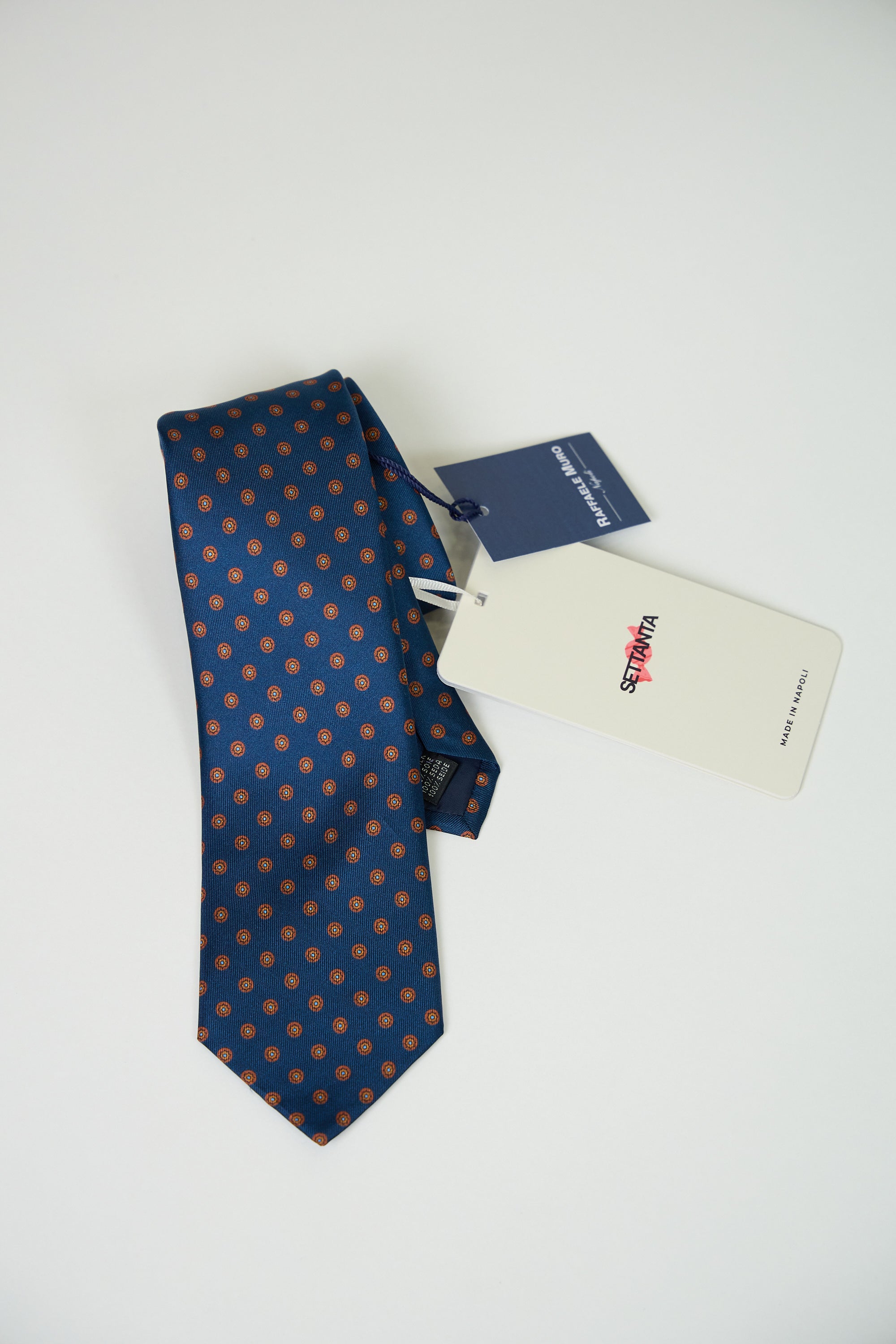Cravatta RAFFAELE MURO Twill Stampato Seta 100% CM 8