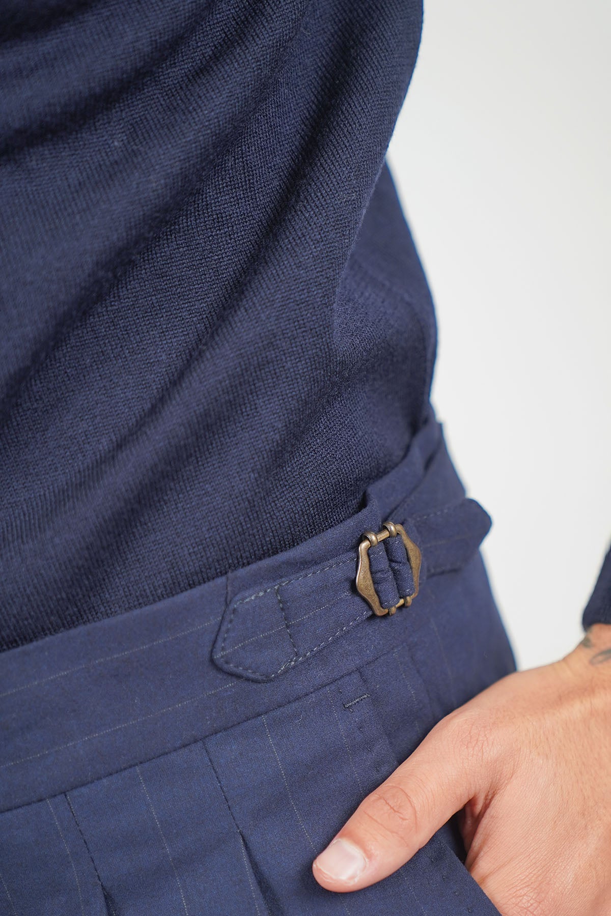 Pantalone MASAAKI - Blue Gessato