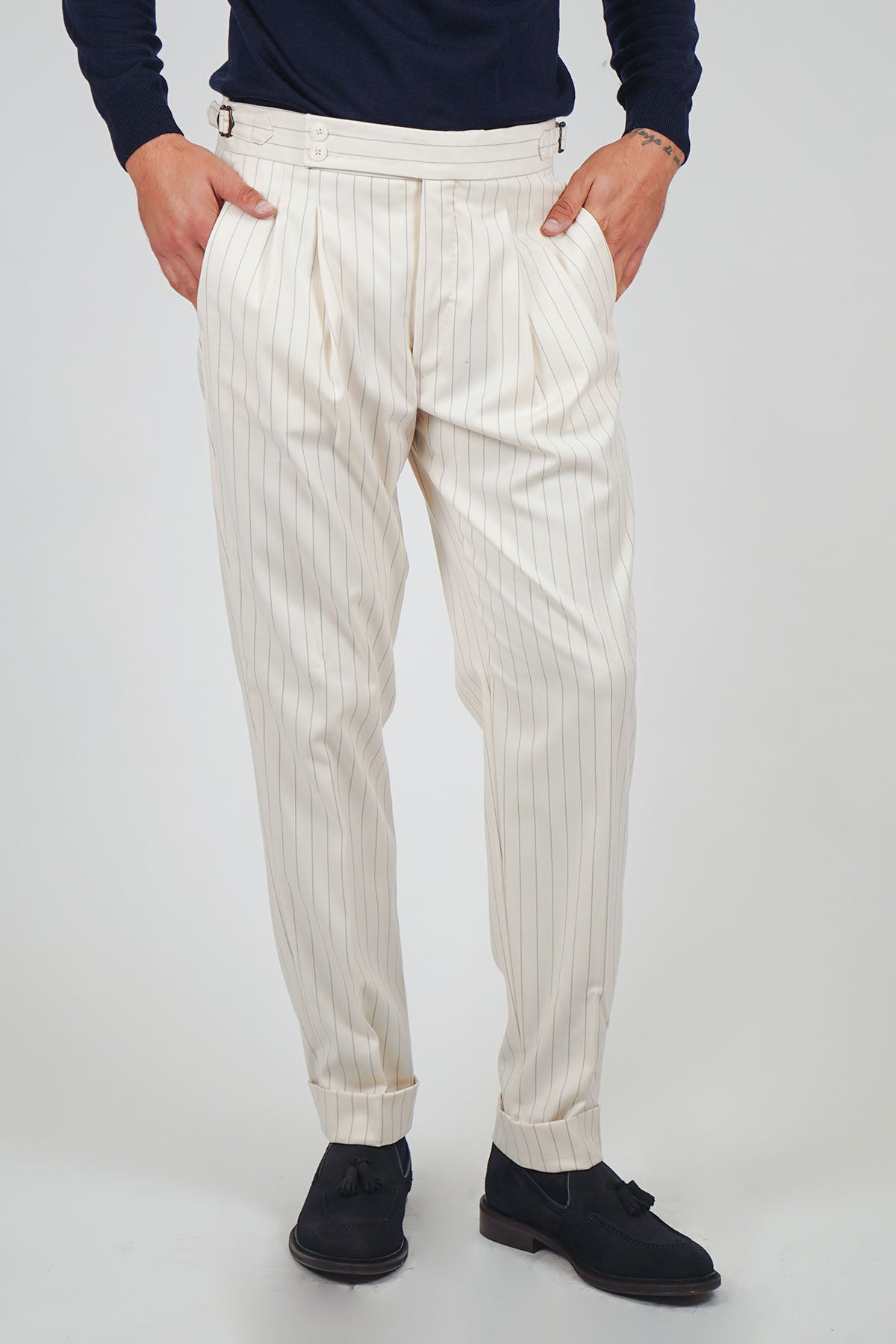 Pantalone MASAAKI - Beige Gessato