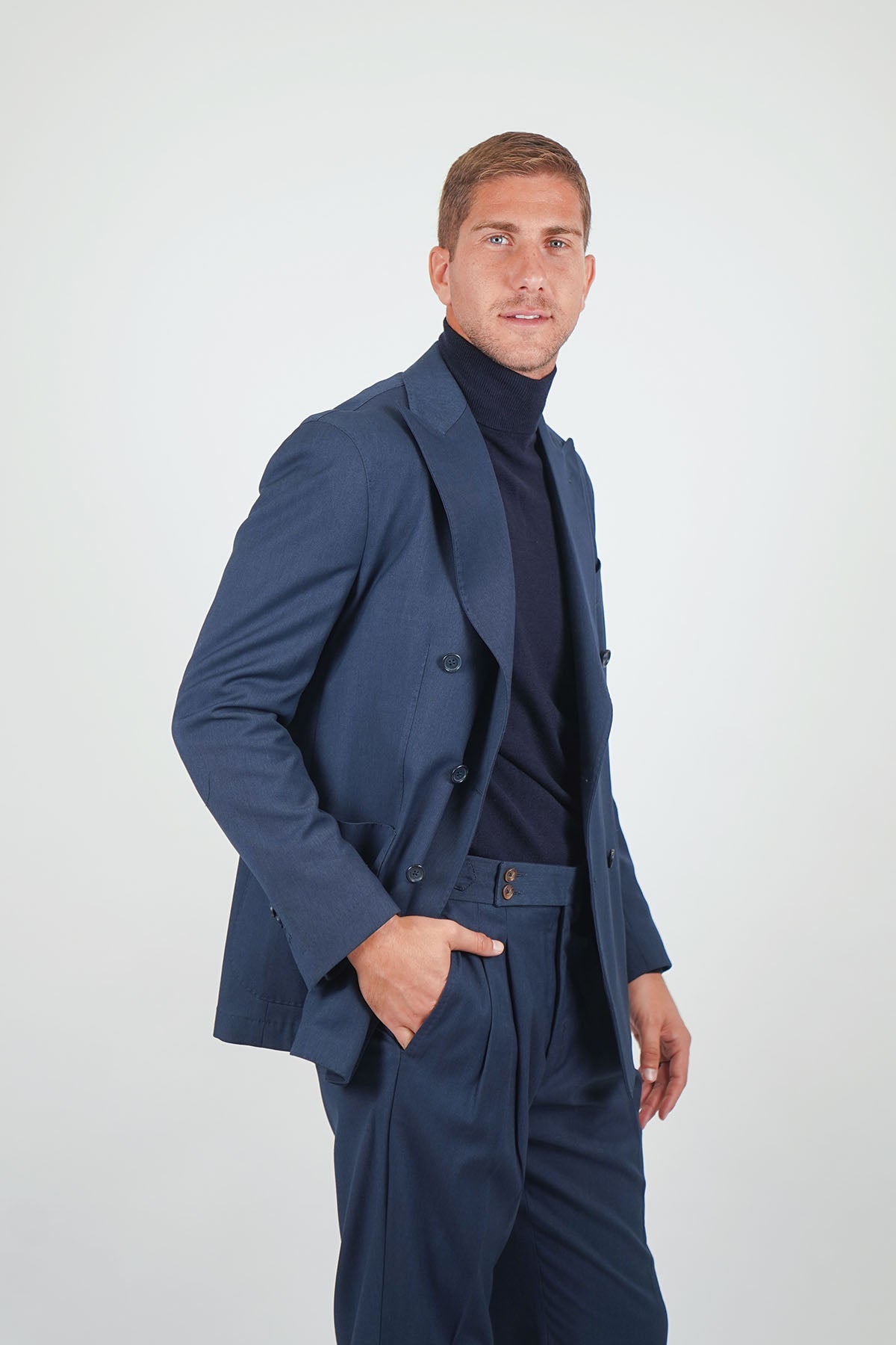 Giacca NAOYA due Petti - Blue Denim