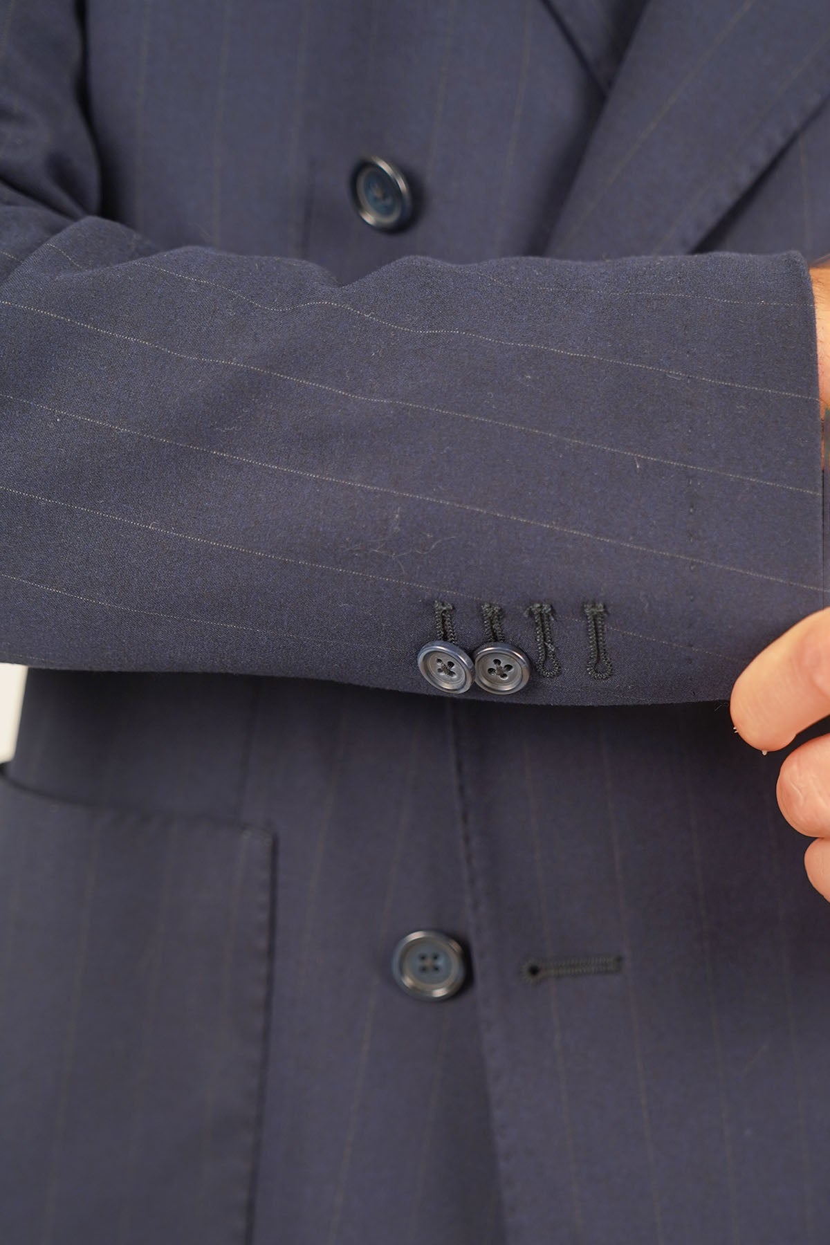 Giacca NAOYA due Petti - Blue Gessato