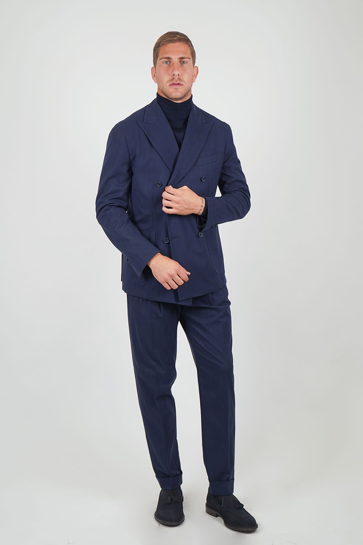 Pantalone MASAAKI - Blue Gessato