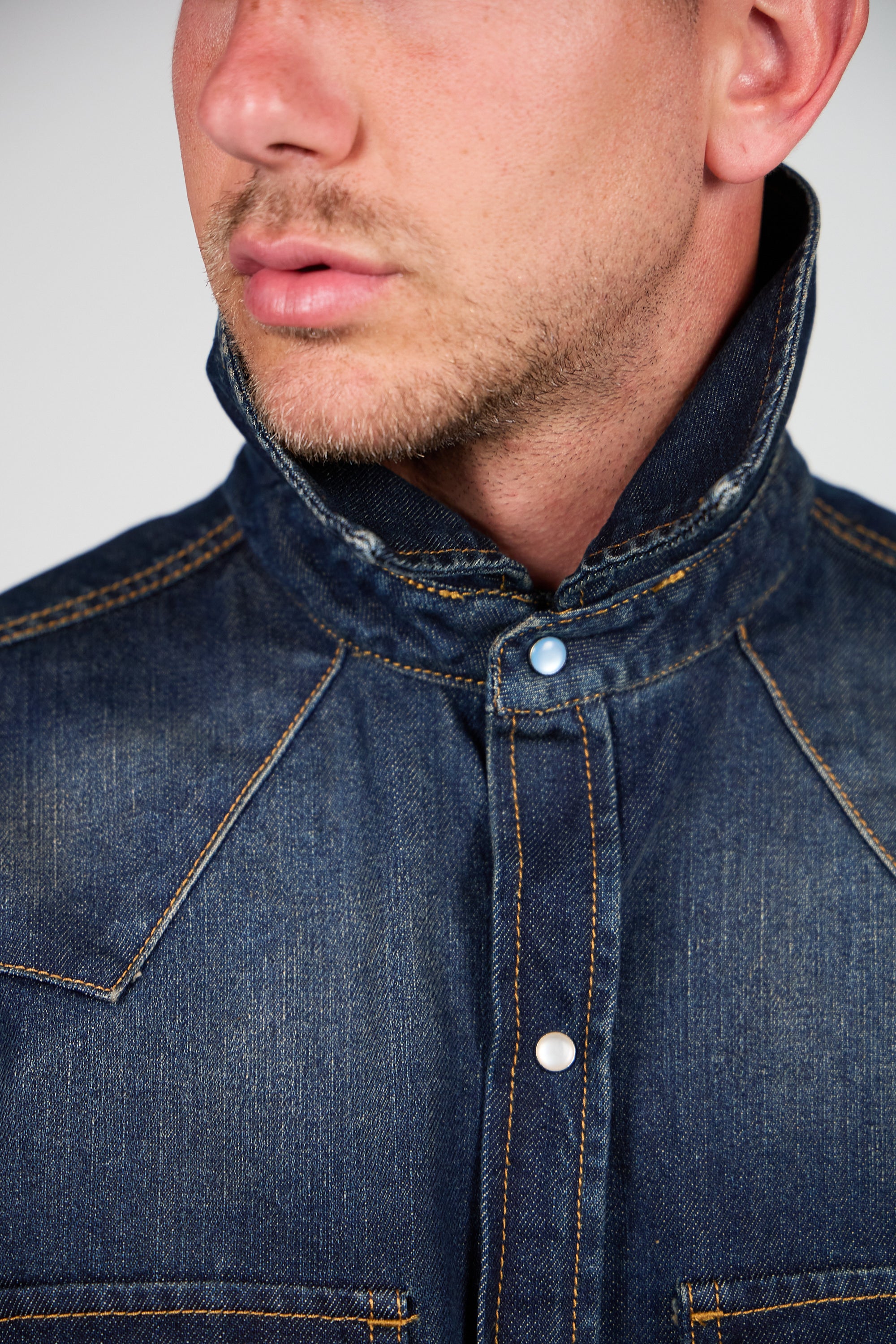 Overshirt ROGO Camicia Texana - Lavaggio Sabbiato Indaco