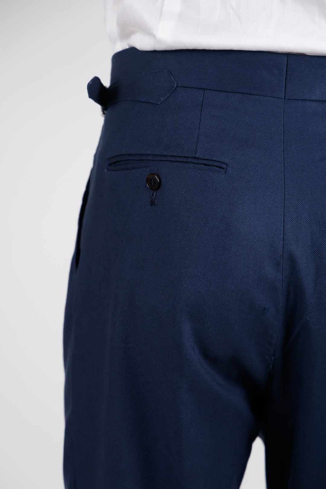 Pantalone Abito SETTANTA Rifinito Pinces - Lino Blue