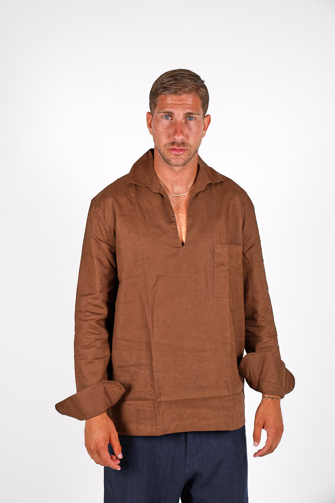 Polo Lino PAORA Manica Lunga