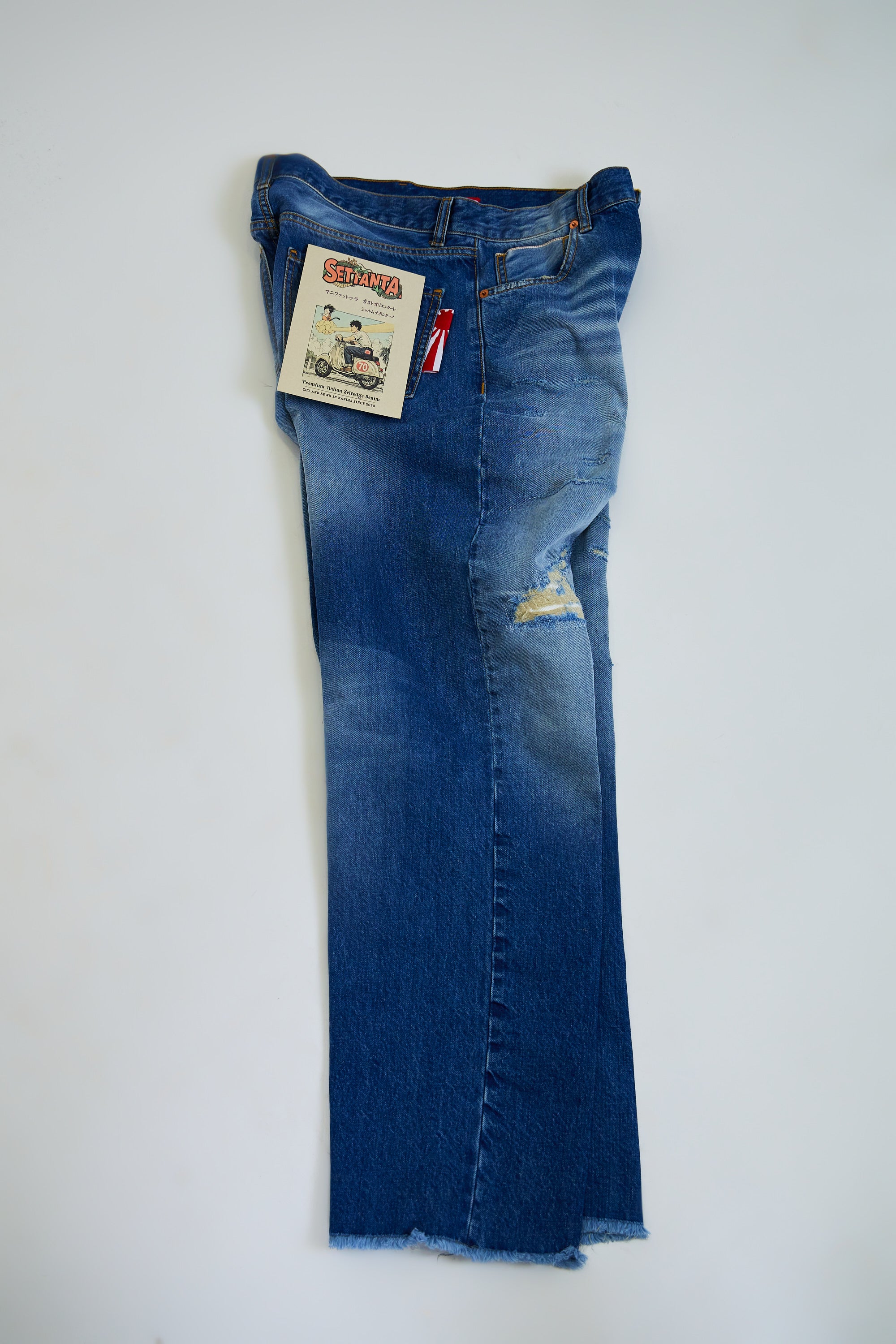 Jeans ROGO Cimosato - Straight Fit Lavaggio Stone Wash Ripped