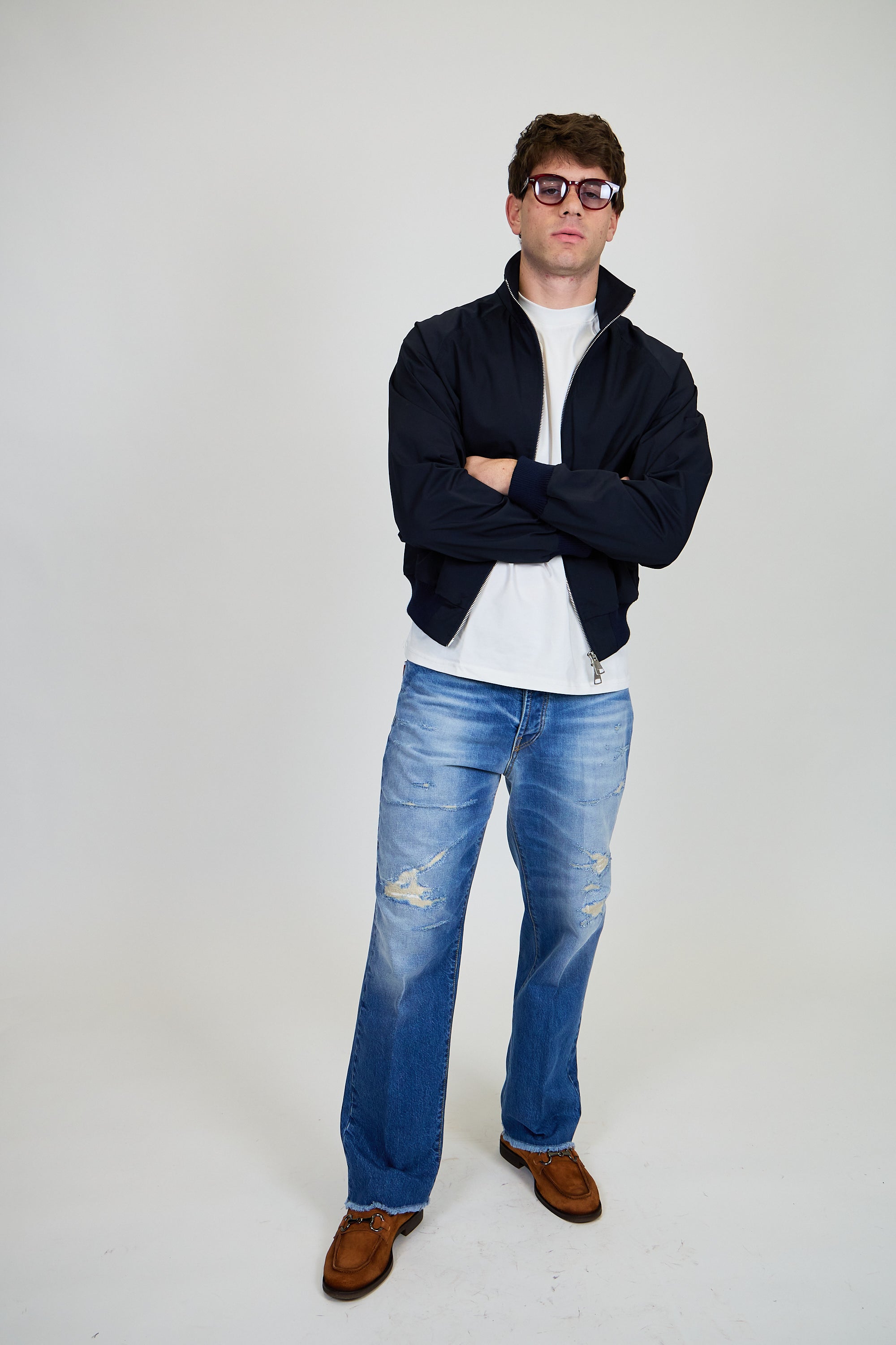 Jeans ROGO Cimosato - Straight Fit Lavaggio Stone Wash Ripped