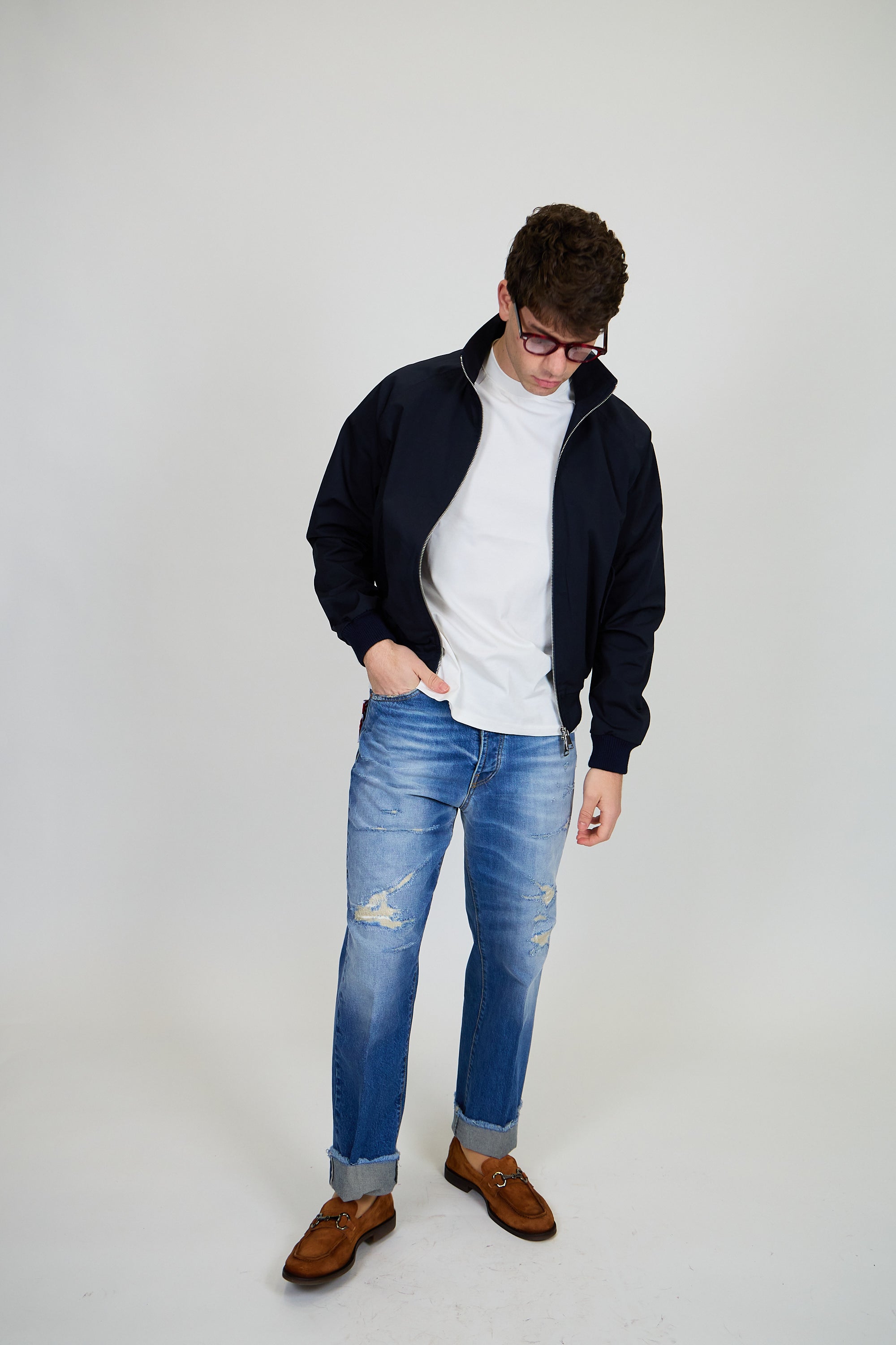 Jeans ROGO Cimosato - Straight Fit Lavaggio Stone Wash Ripped