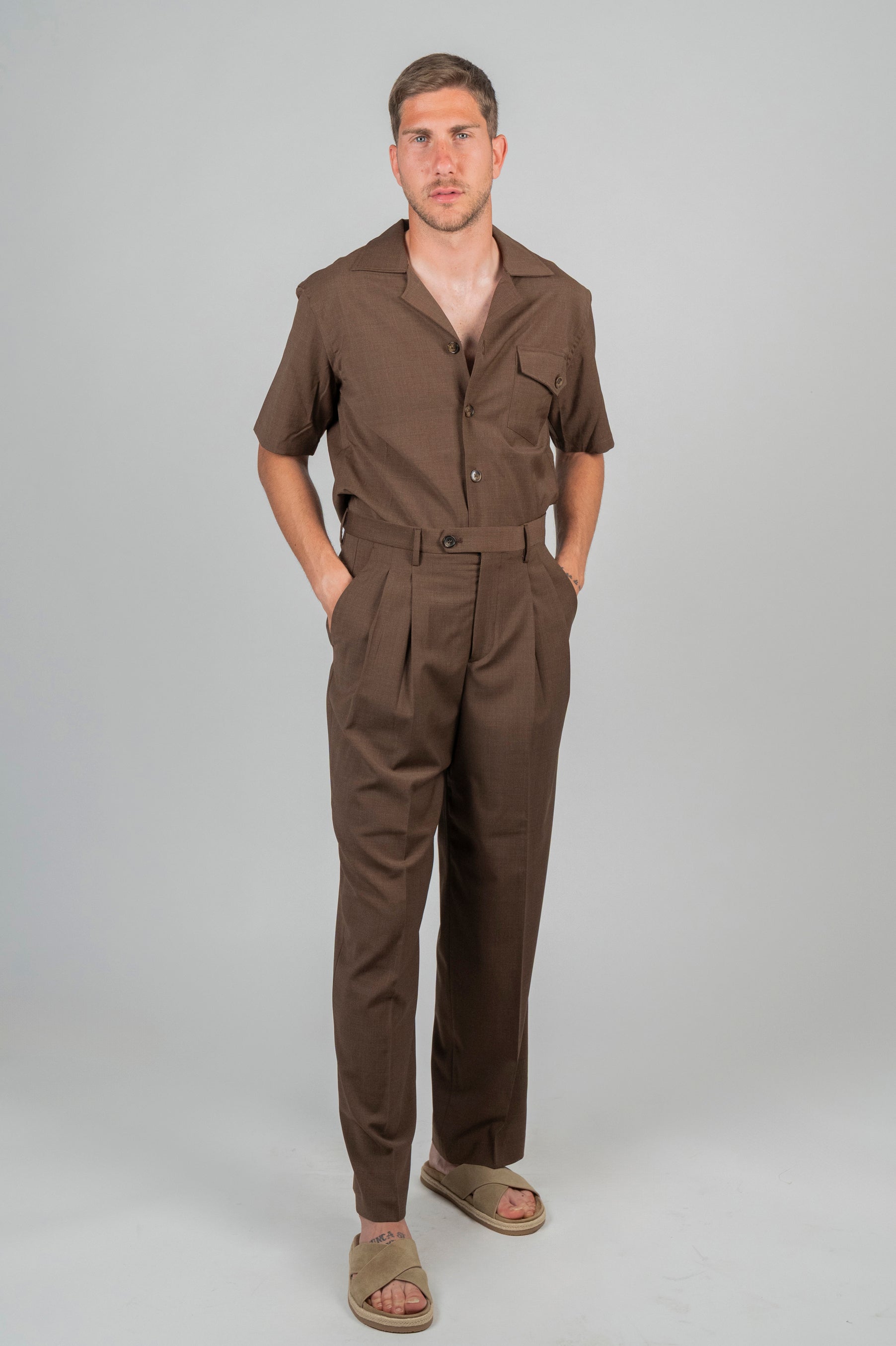 Camicia SEIKO Lana - Tabacco