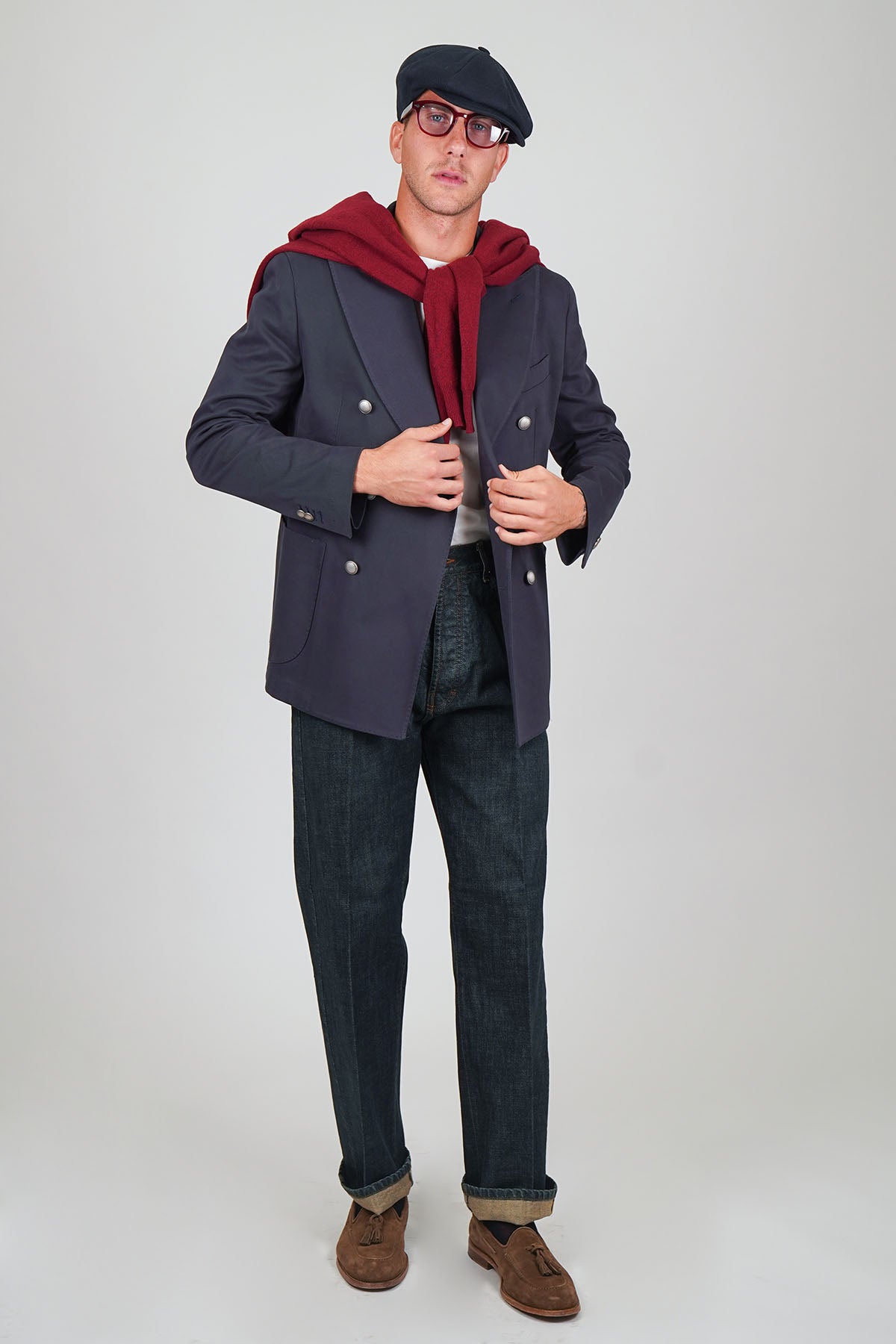 Giacca Blazer SENTIERO Rifinito - Blue Tinto